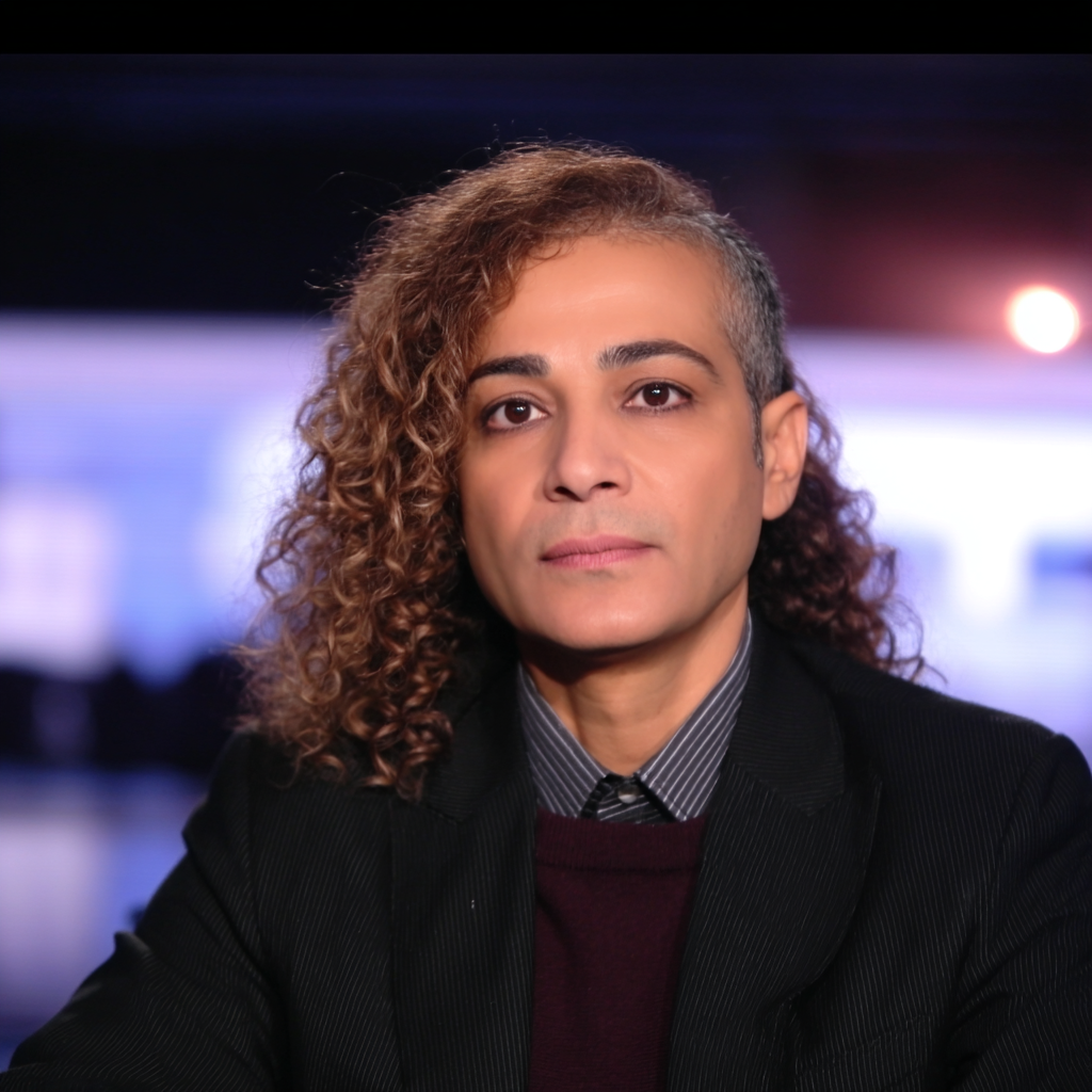 سينما الأخبار: مشهد من استوديو أخبار احترافي