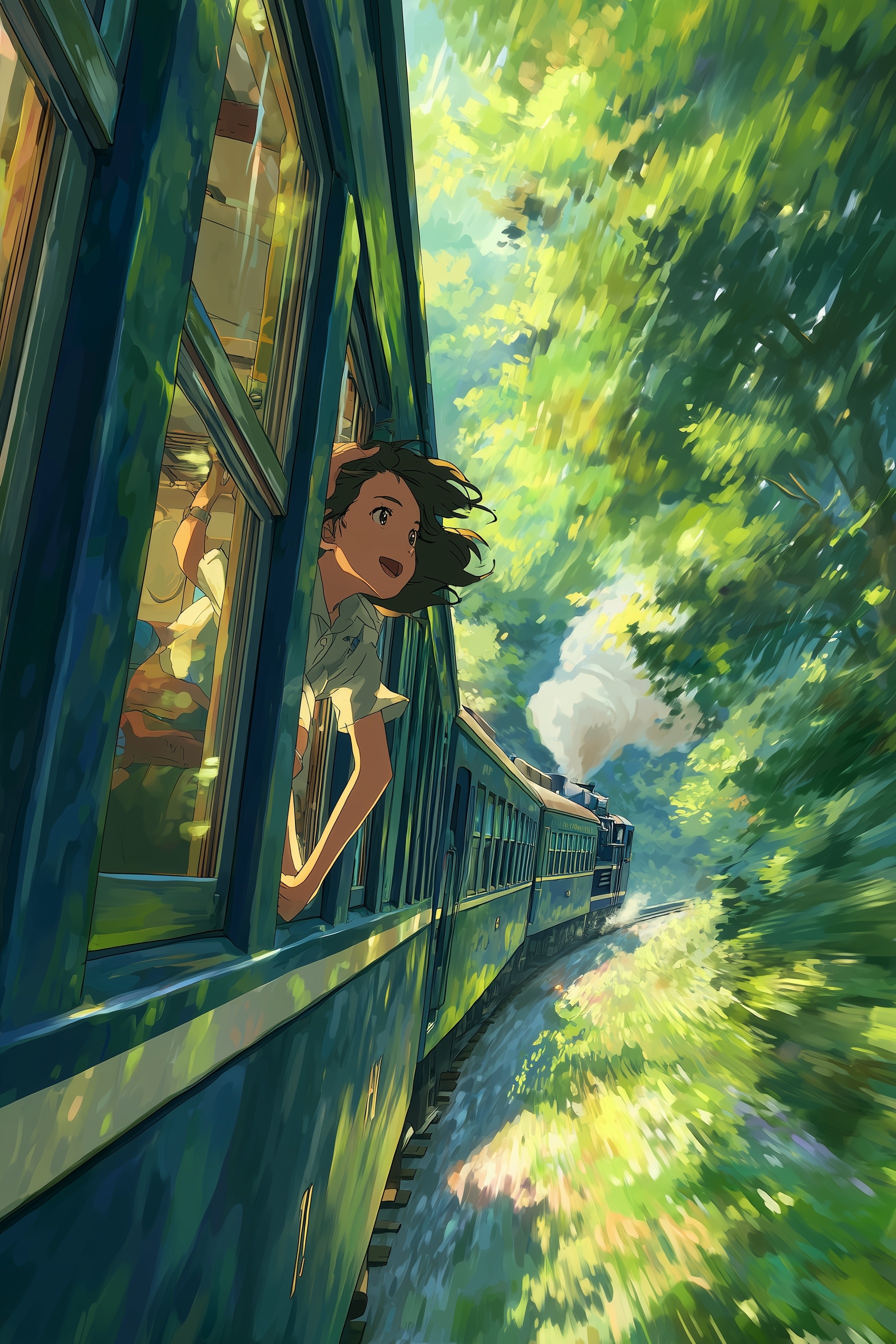 夏日森林中的速度与自由