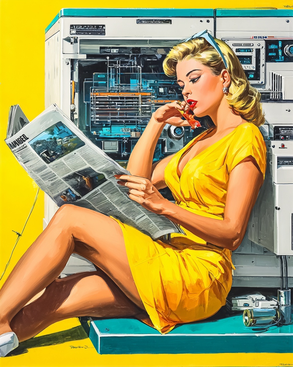 1960s Vargas Art: Vintage Style Meets Modern Tech