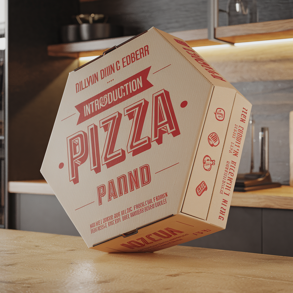 3D Rotating Pizza Box with Advertisements