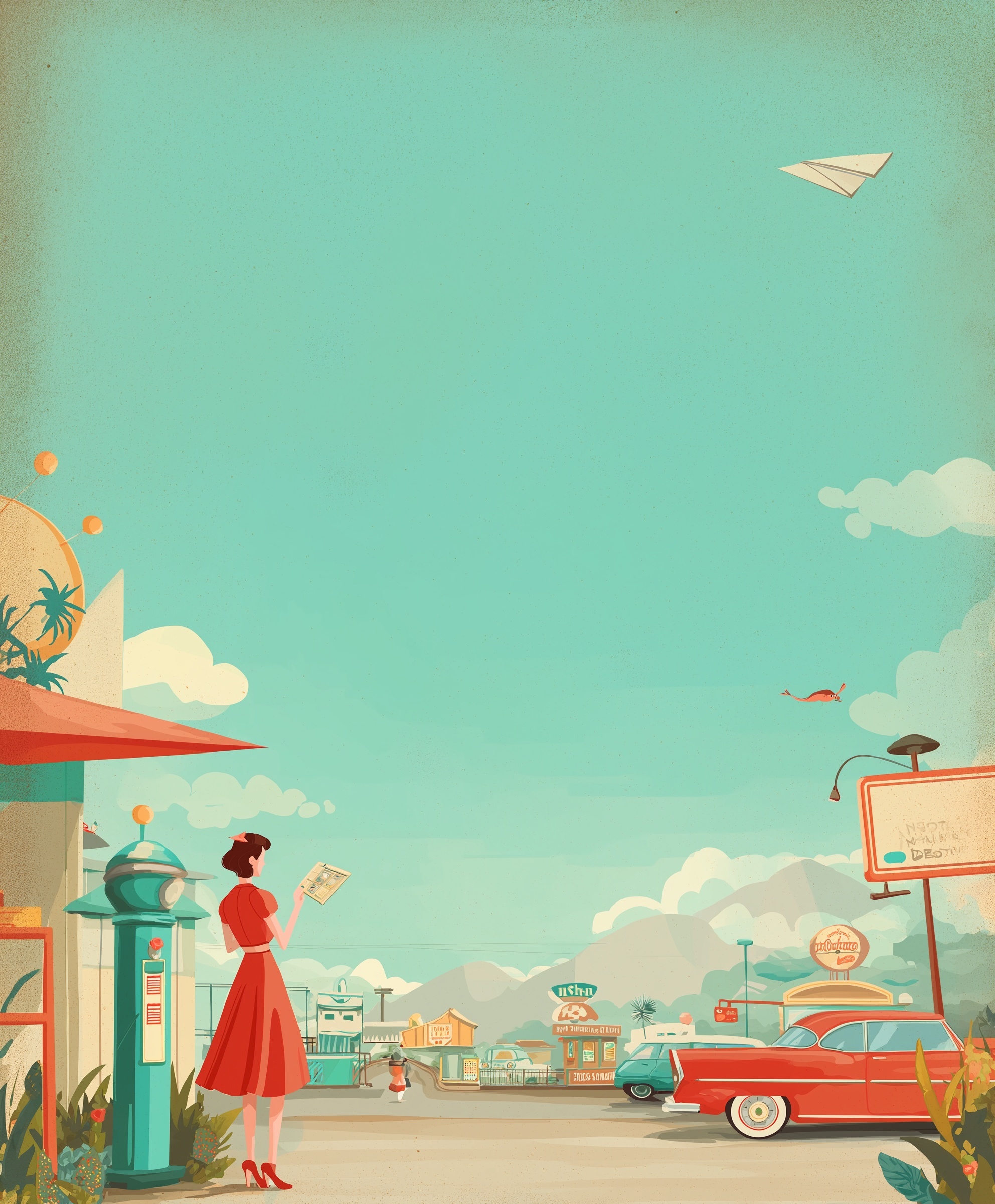 50s-Inspired Email Newsletter Backgrounds