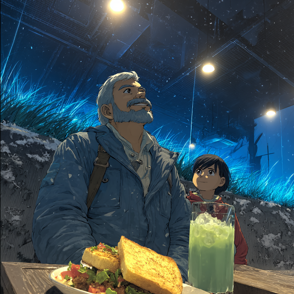 A Ghibli-Inspired Character in a Vibrant Setting