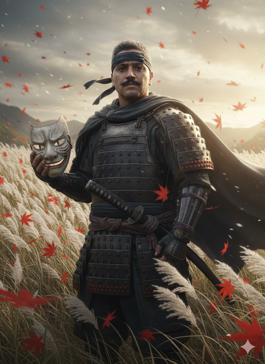 Recreate Hyper-Realistic Samurai Image in Ghost of Tsushima Style