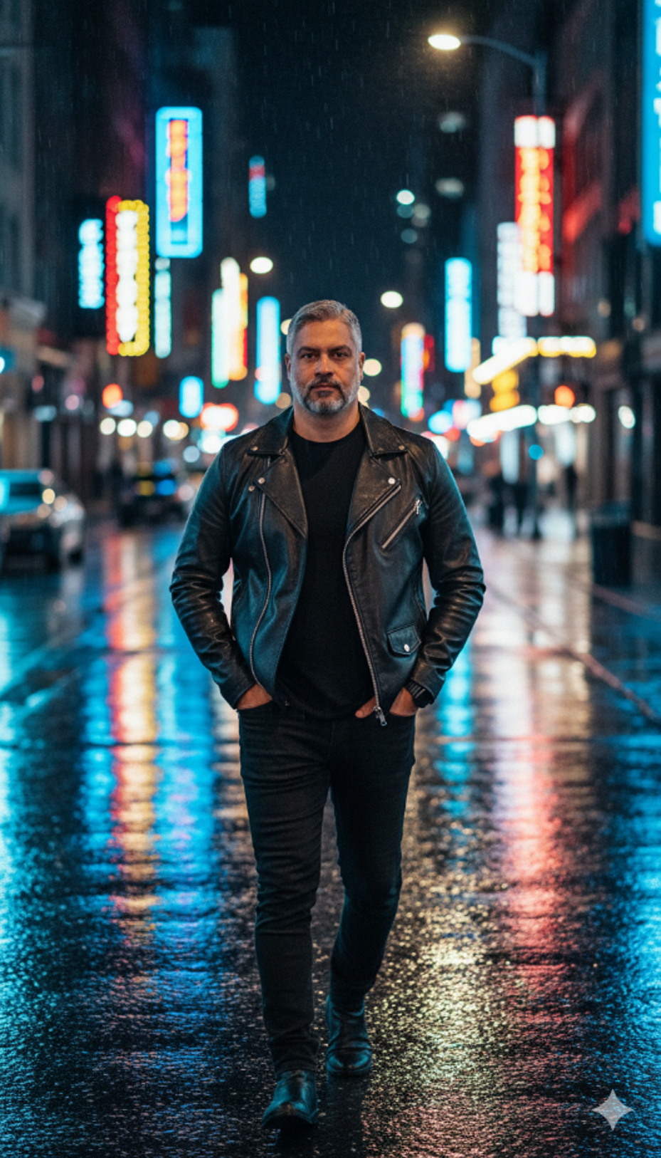 Night Stroll: Cinematic Cityscape with Neon Lights