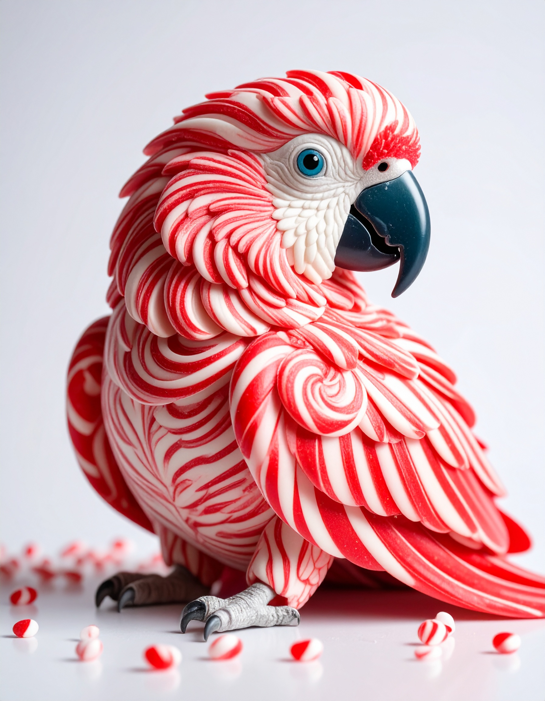 Peppermint Candy Parrot Design