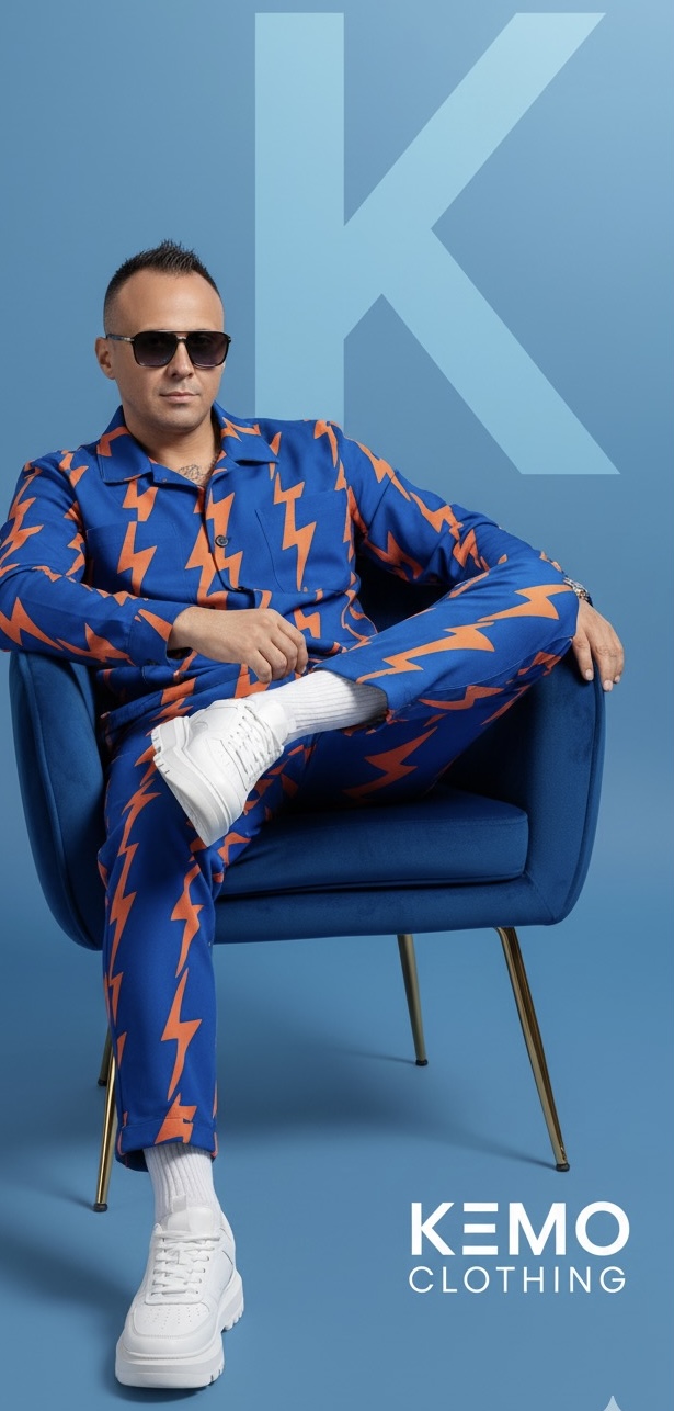 Modern Stylish Man in Vibrant Advertisement