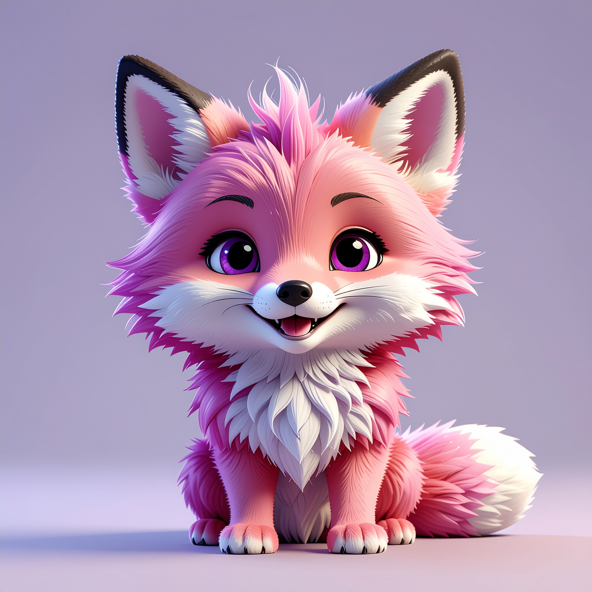 Colorful Happy Fox Illustration
