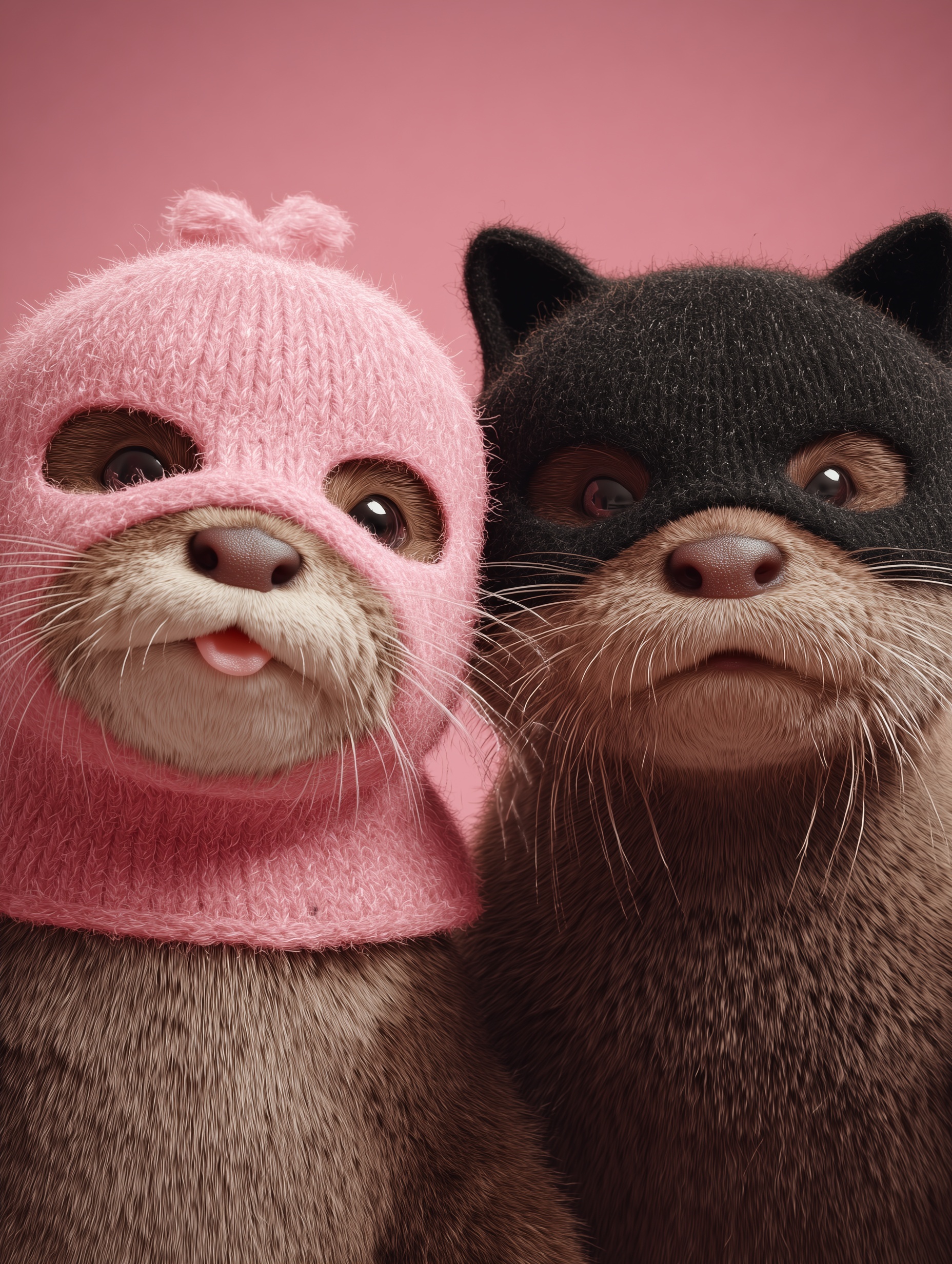 Adorable Otters in Cute Costumes: A Fun Anime Look!