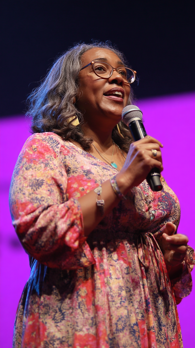 African Woman Speaking at TED Conference