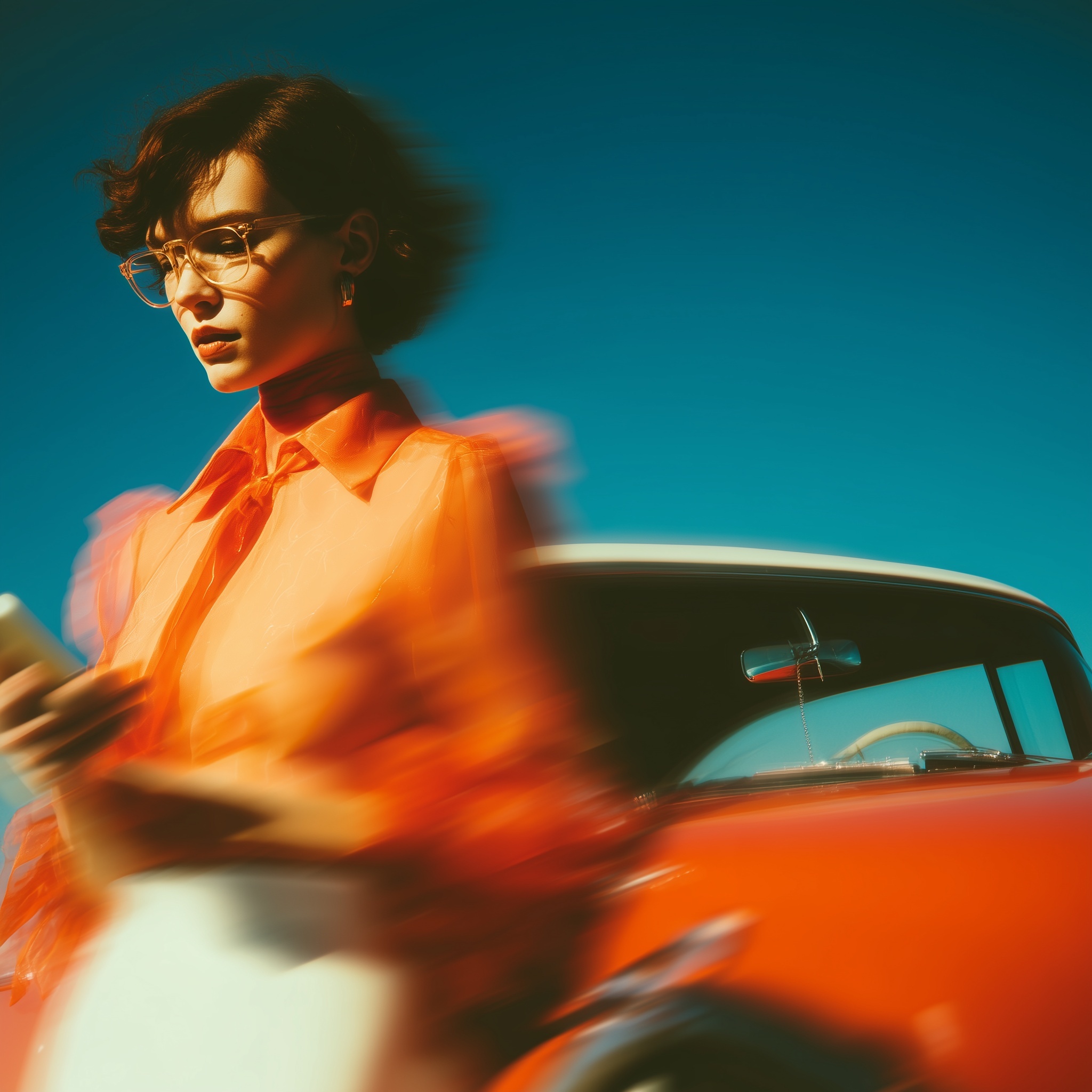 Bold Fashion Shoot: Vintage Car Meets Modern Style