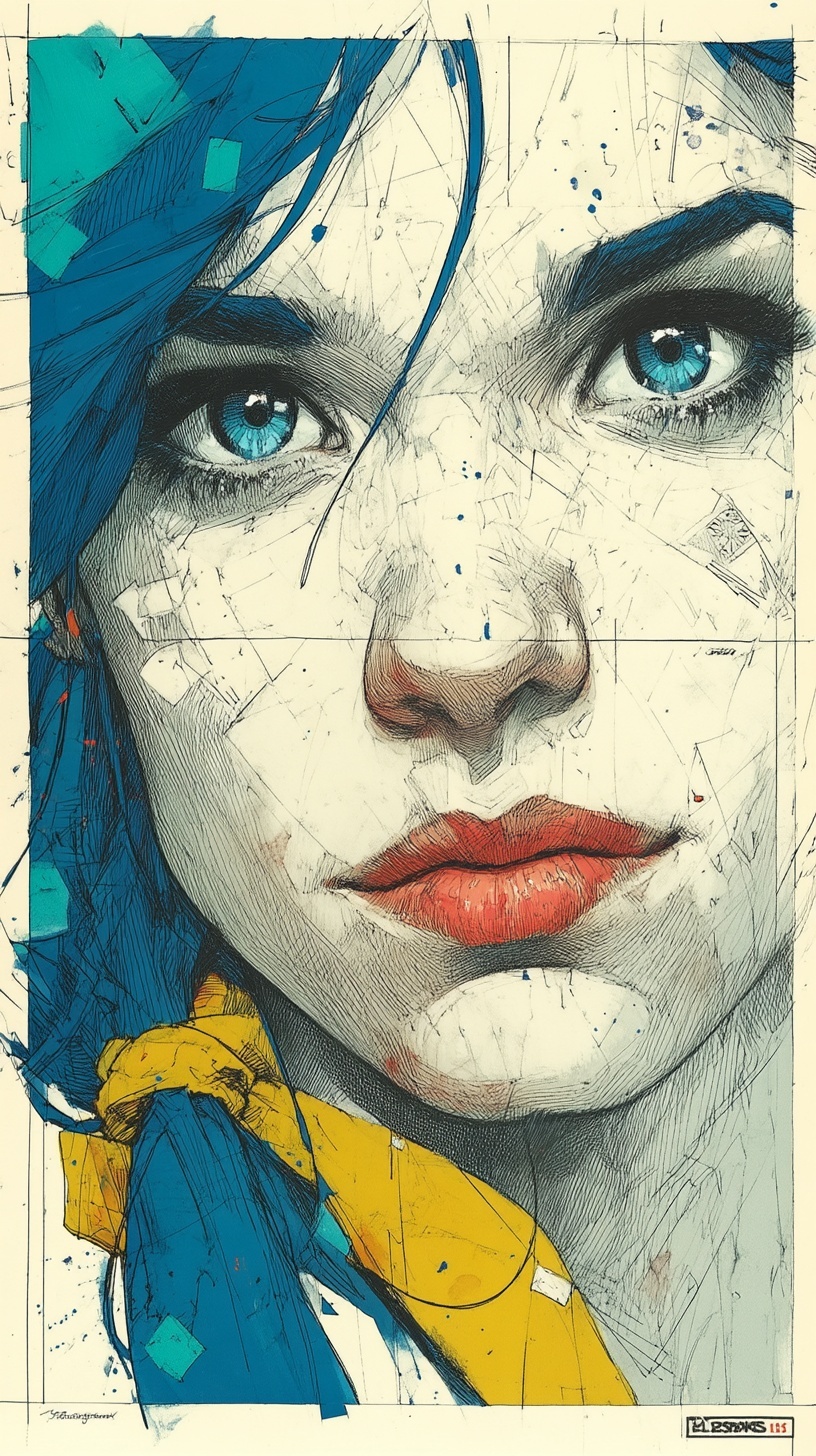 Bold Horse-Woman Art: Dynamic Comic Style