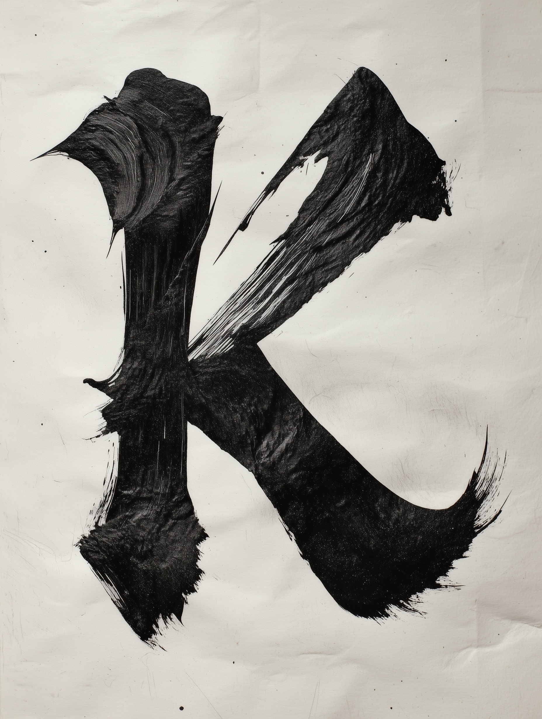 Bold Ink Brush Calligraphy: East Asian K Style