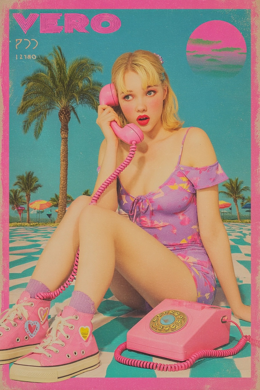 Bold Y2K Vintage Fashion Poster in LA