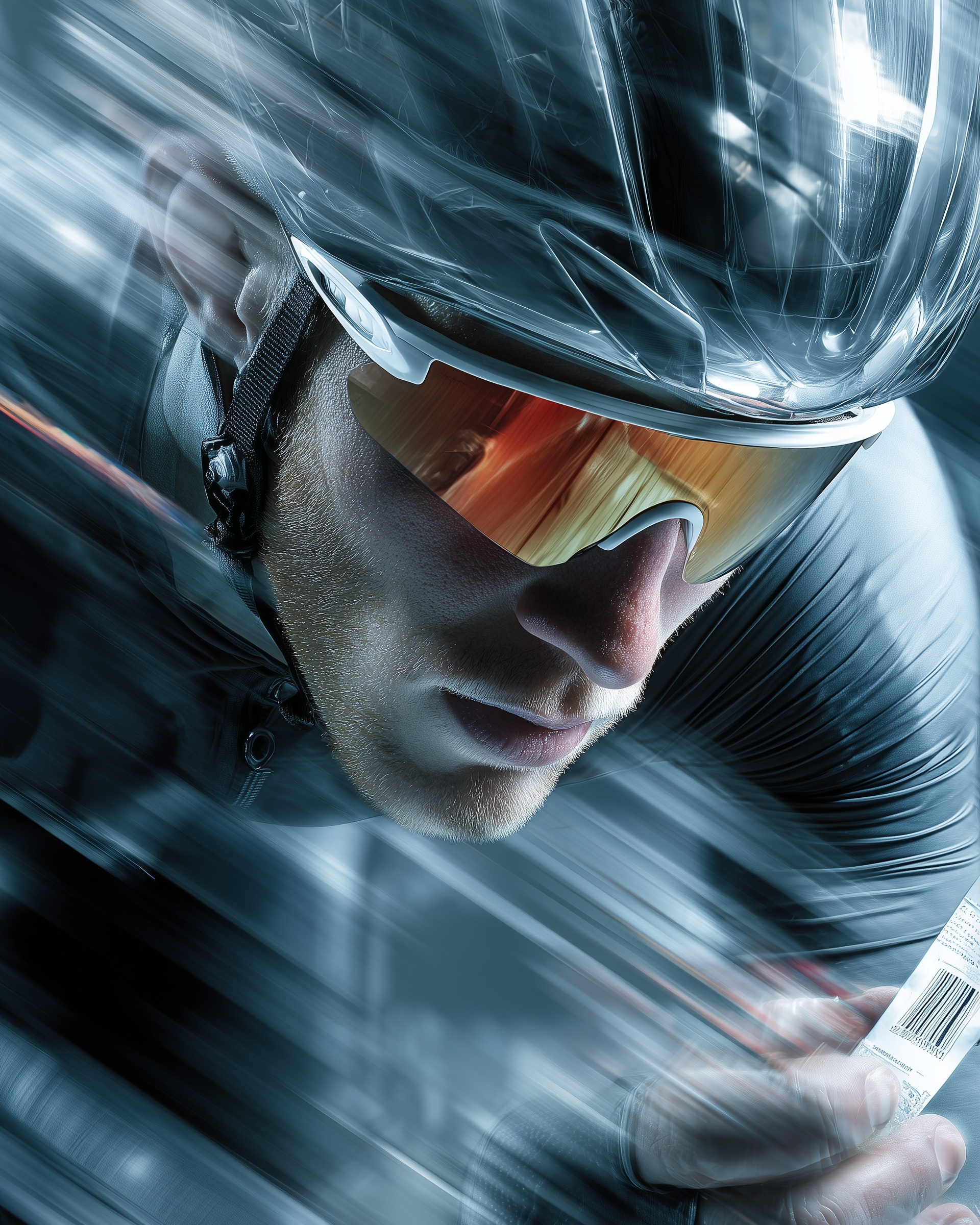 Capture Speed: Elite Cyclist in Motion