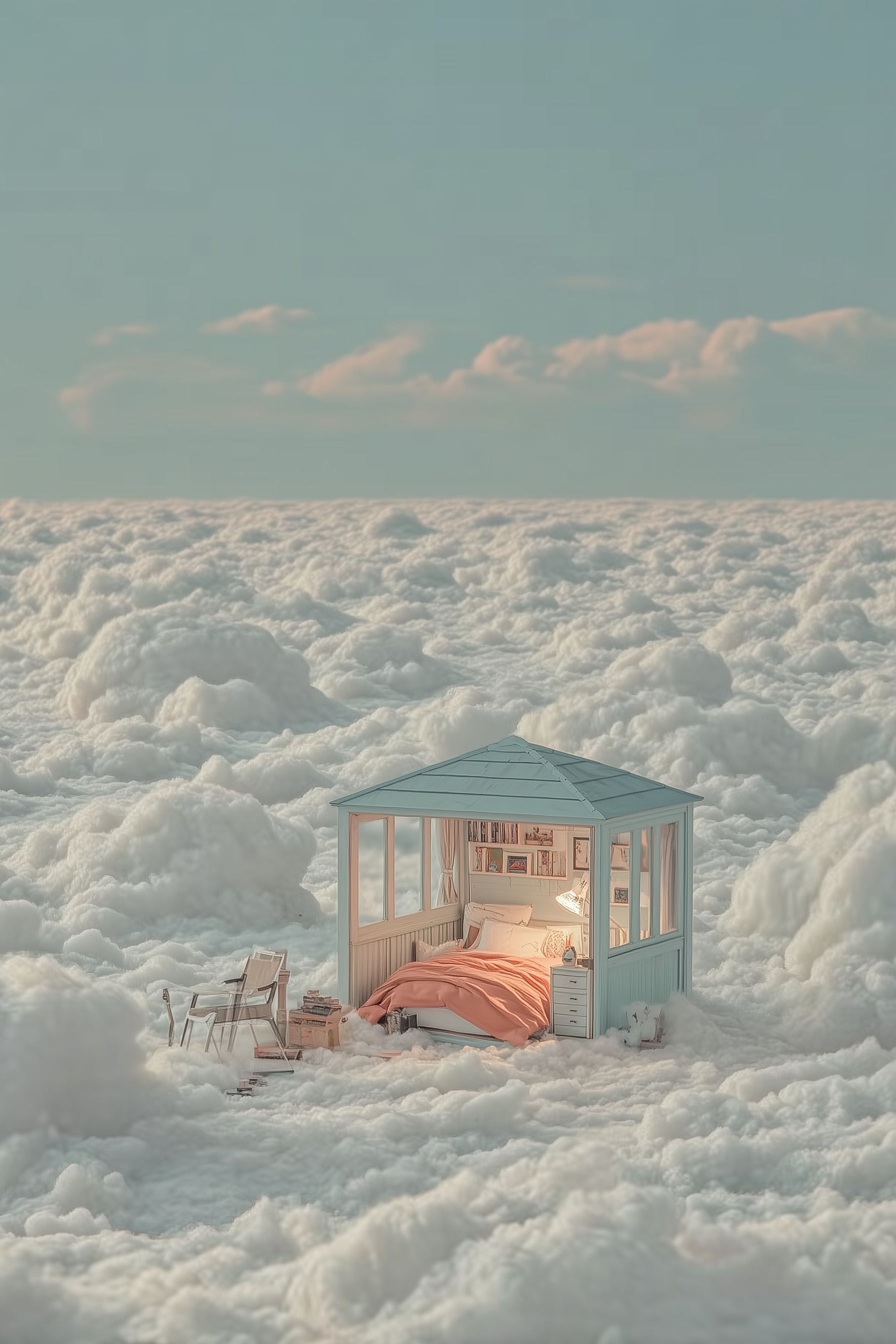 Cascading Clouds: A Dreamy Cabin Retreat