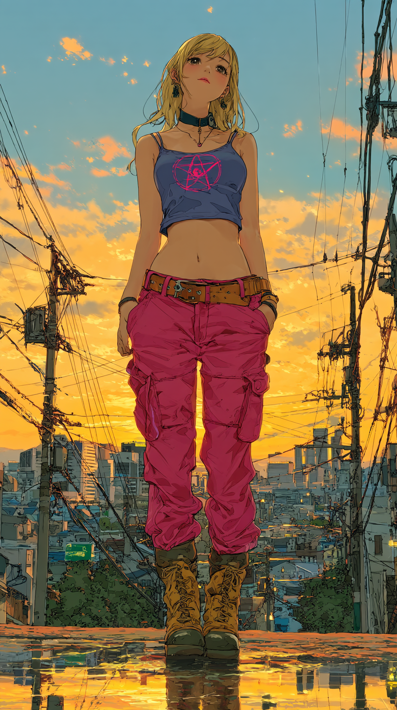 Celestial City Alleyway: A Realistic Anime Scene