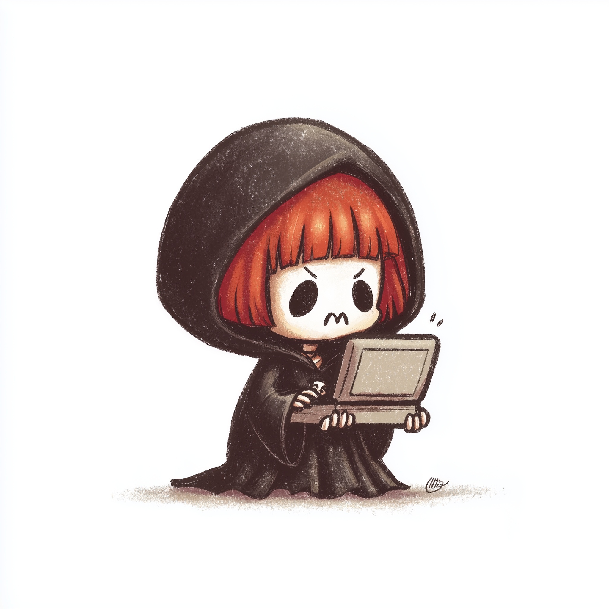 Chibi Witch Skeleton: Retro Computing Fun!