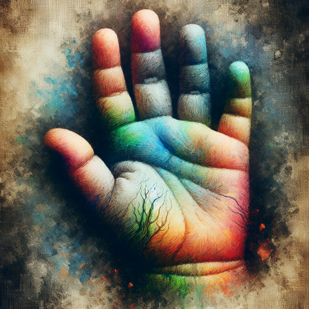 Child’s Hand Painting Flag with Eco Colo