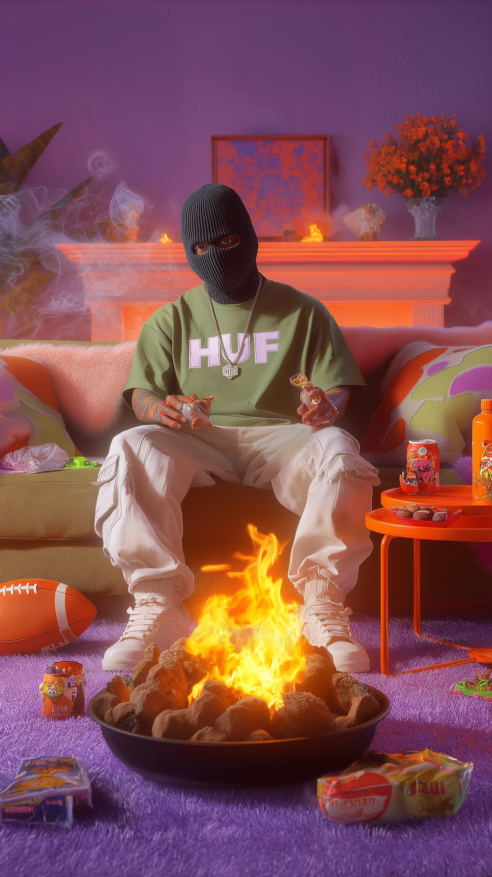 Chill Vibes: Cozy Rapper Scene in Dreamhouse Style