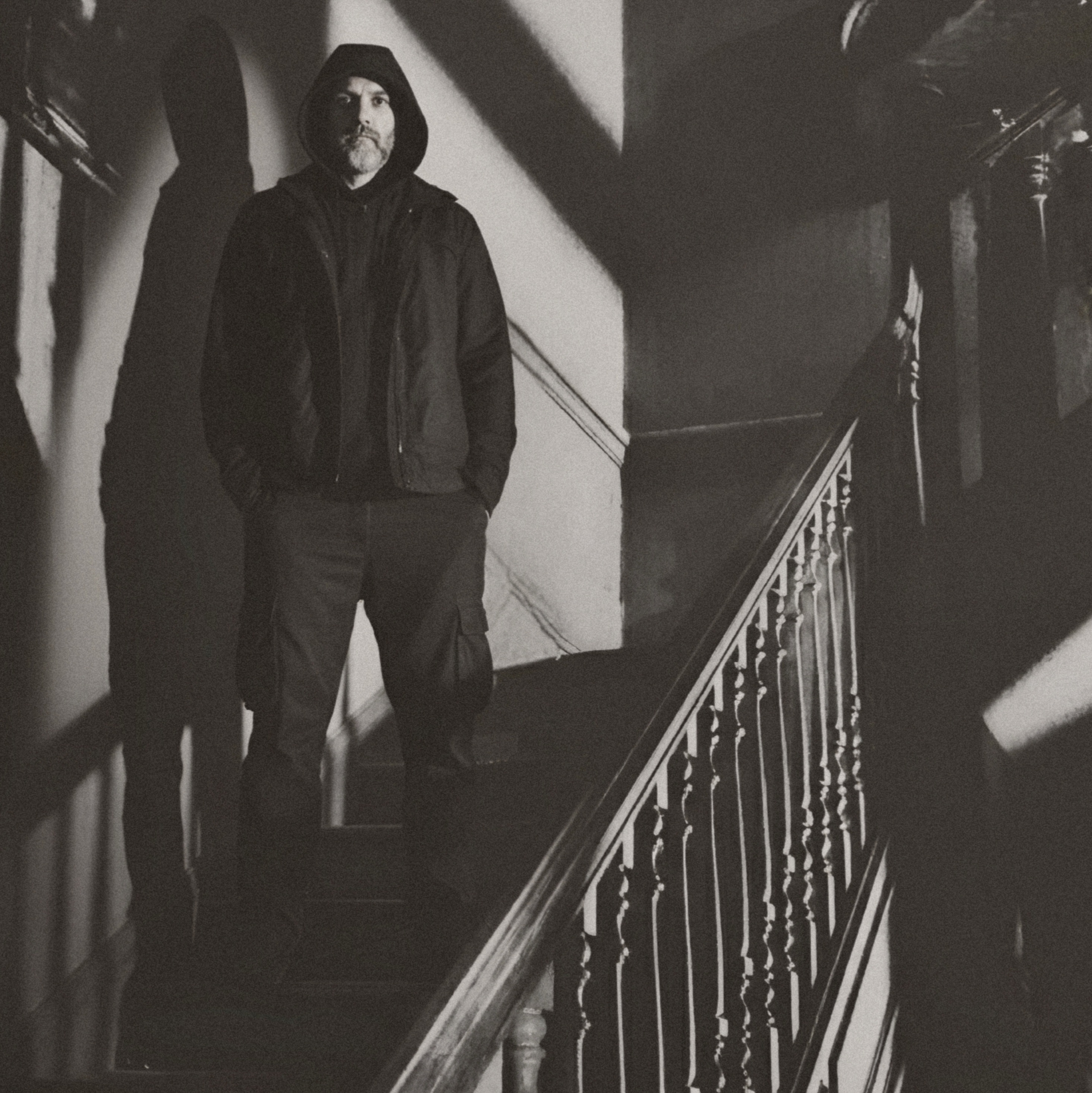 Film Noir-inspired Cinematic Black and White Photograph