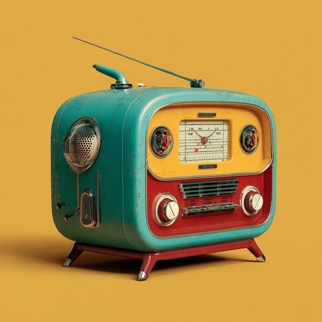 Classic Retro Futurist Radio for Timeless Sound