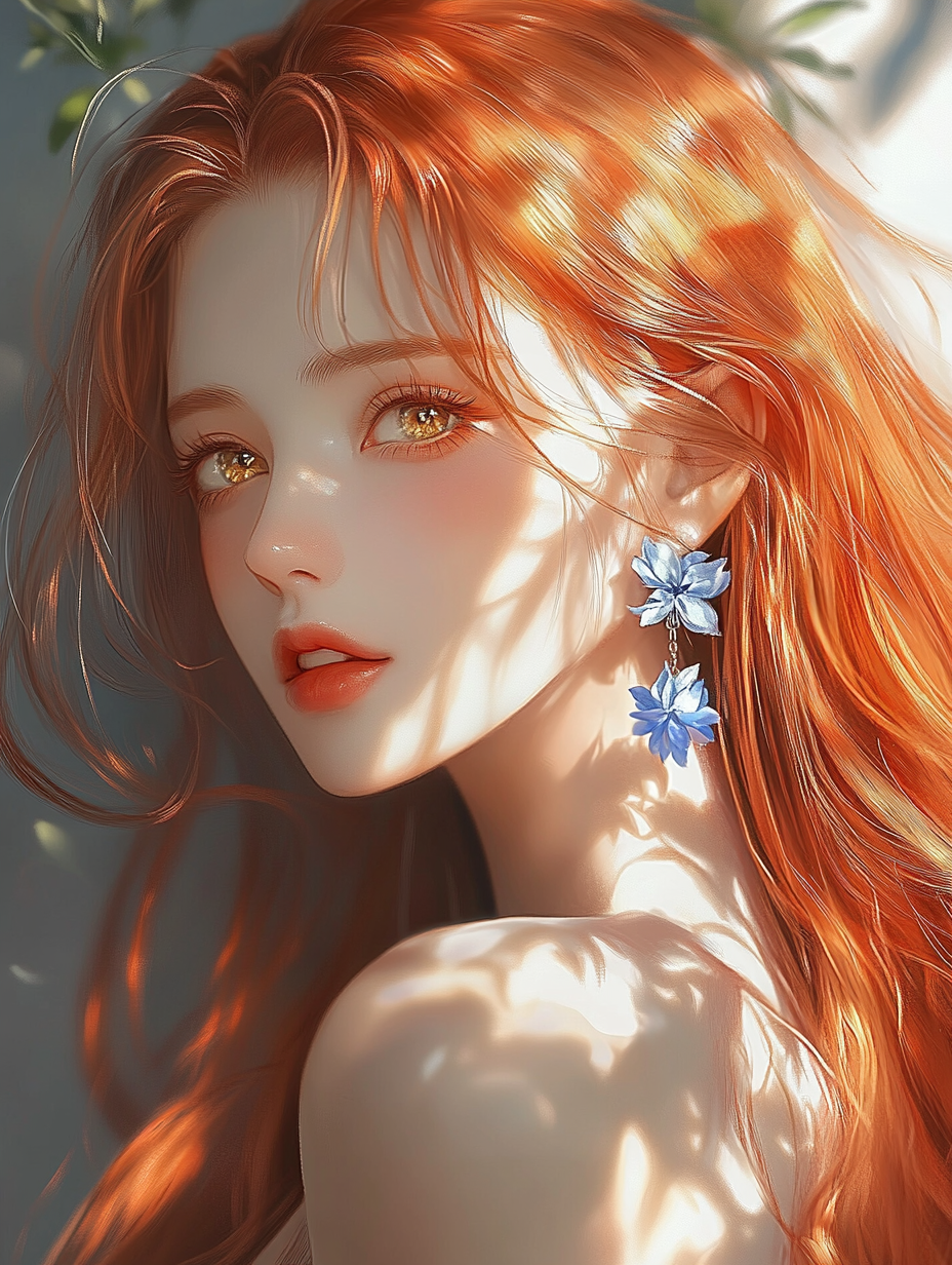 Close-Up Portrait of a Beautiful Anime Girl