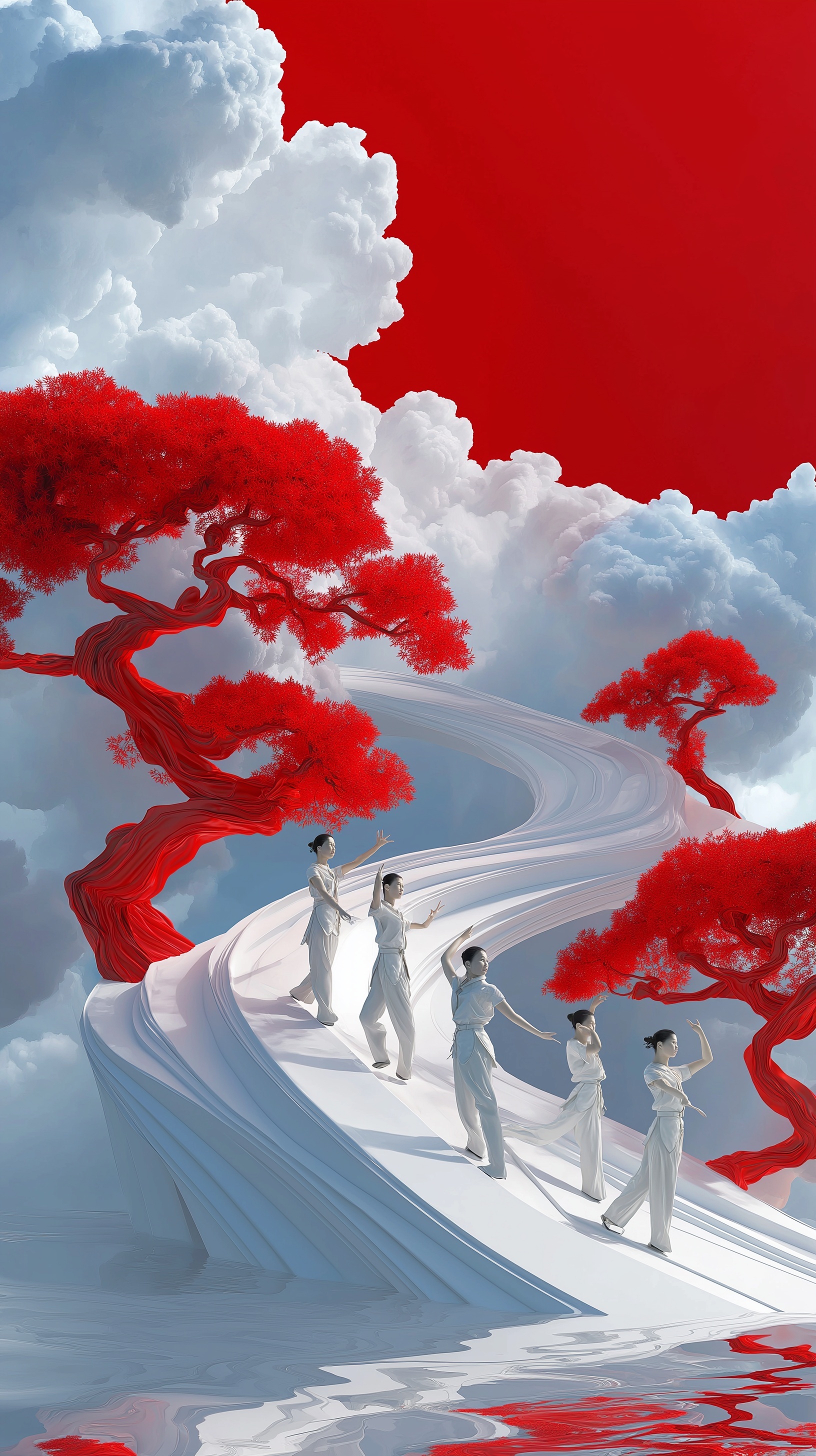 Confident Students Dancing Under Sunny Skies