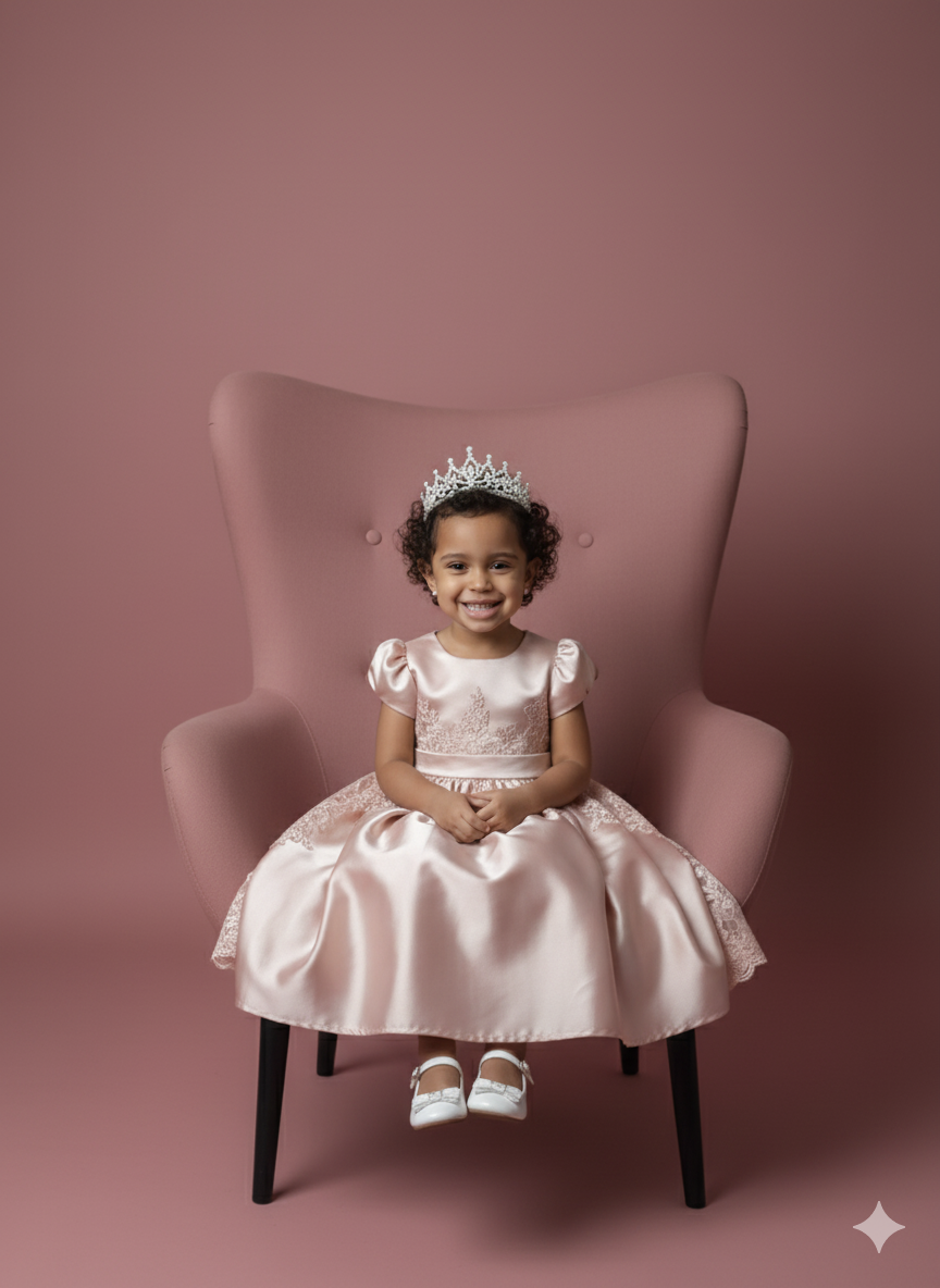 Transform Image: Girl in High-backed Armchair