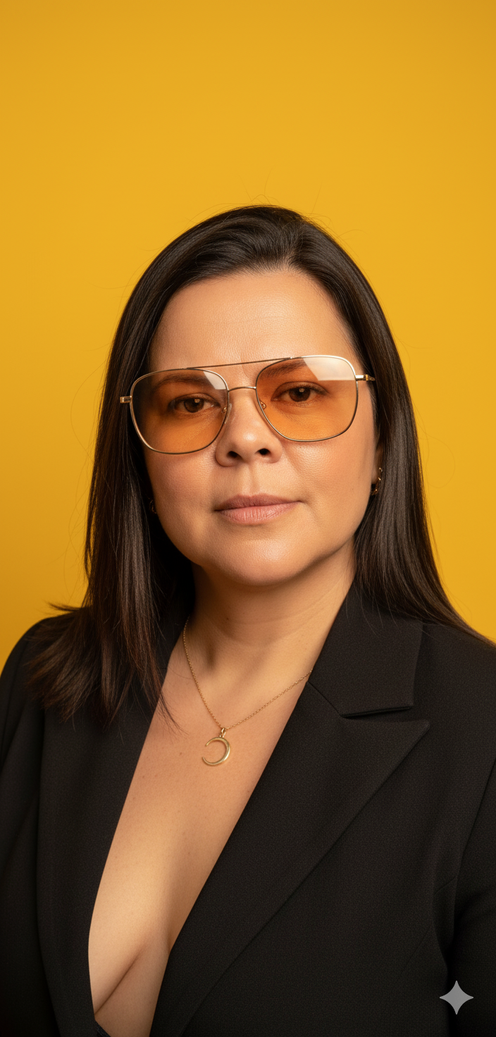 Editorial Portrait: Confident Woman in Sunglasses