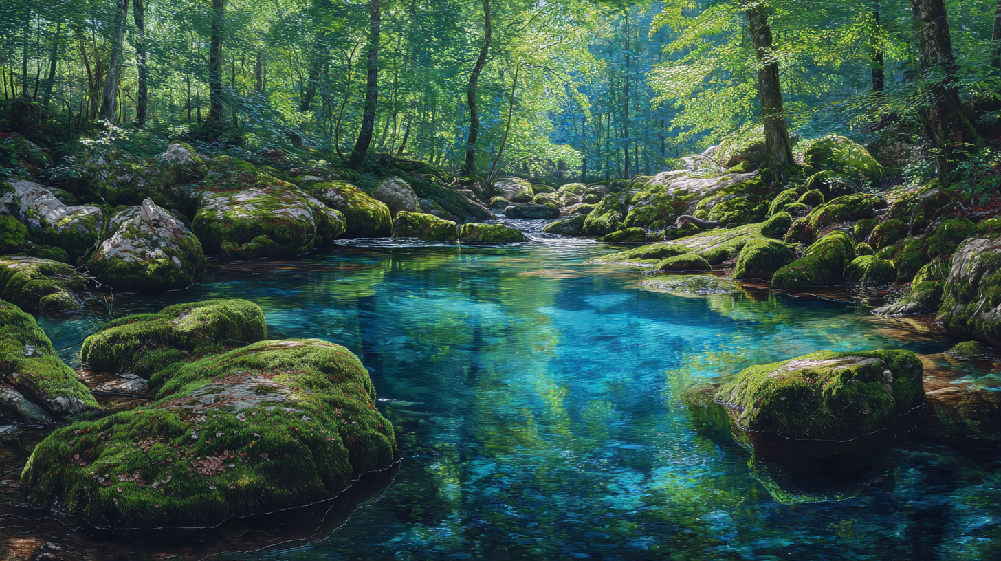Crystal-Clear Stream in Belgrad Forest