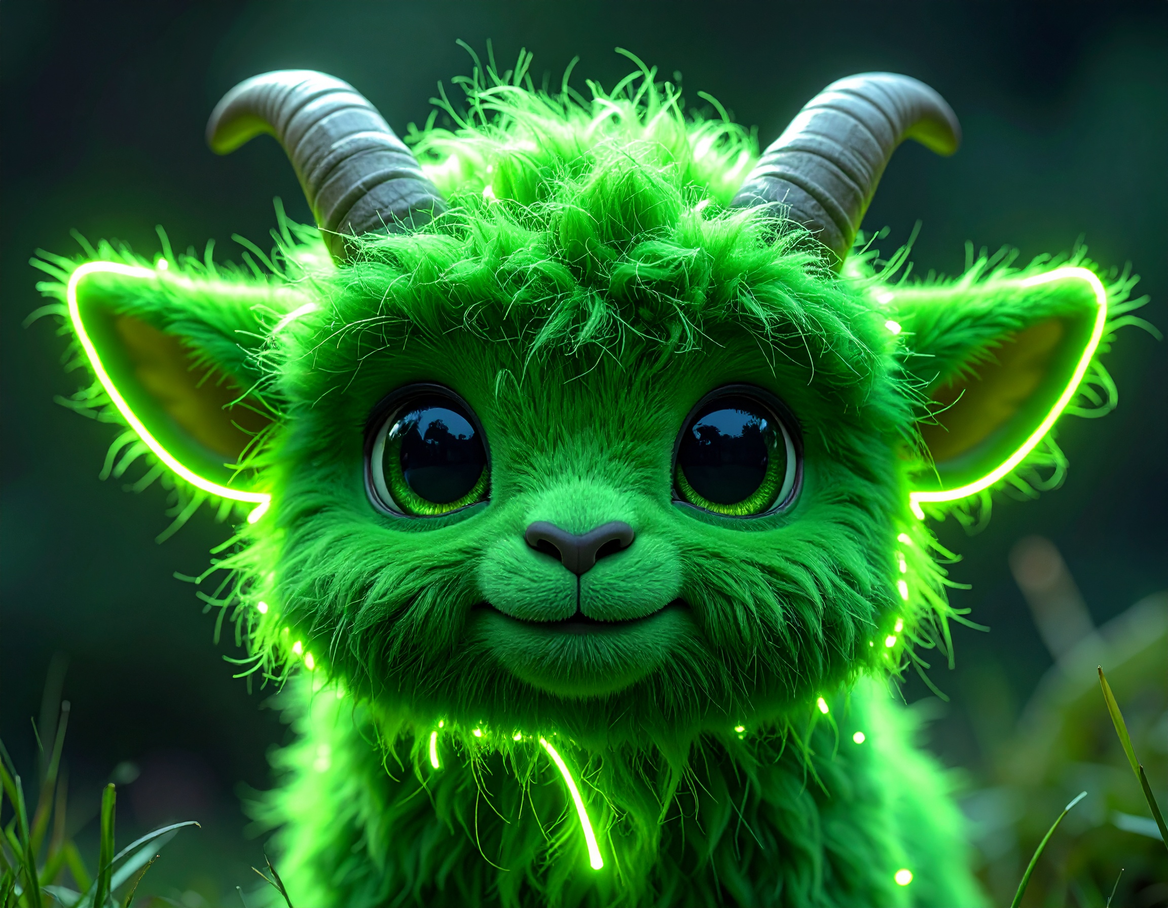 Mythical Creature with Neon Edges
