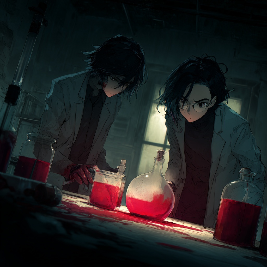 Translate Human Experiment into Creepy Anime Style