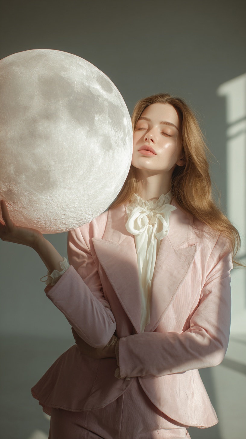 Dreamy Elegance: Woman in Celestial Style