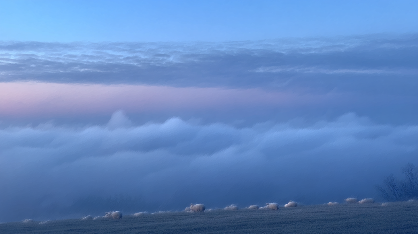 Dreamy Misty Sky at Dusk
