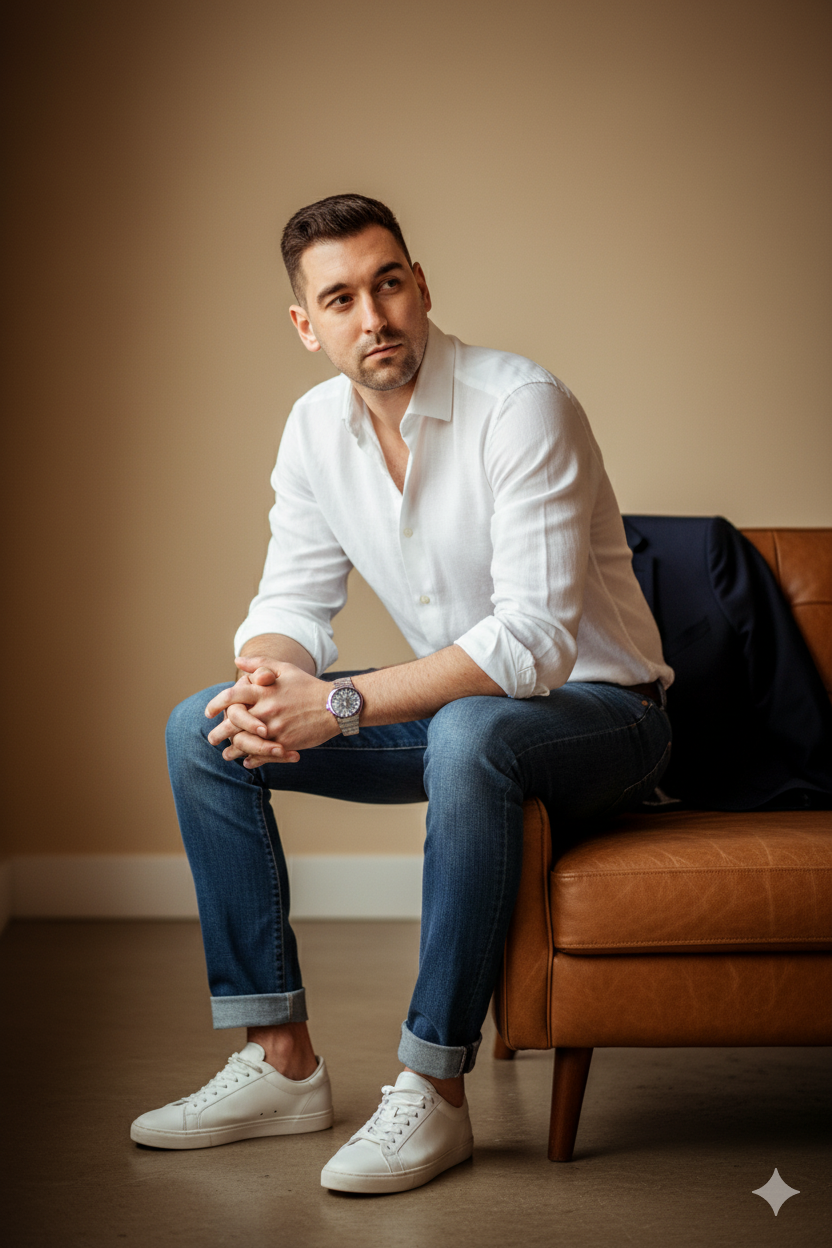 Refined Fashion Editorial Portrait Editing Request