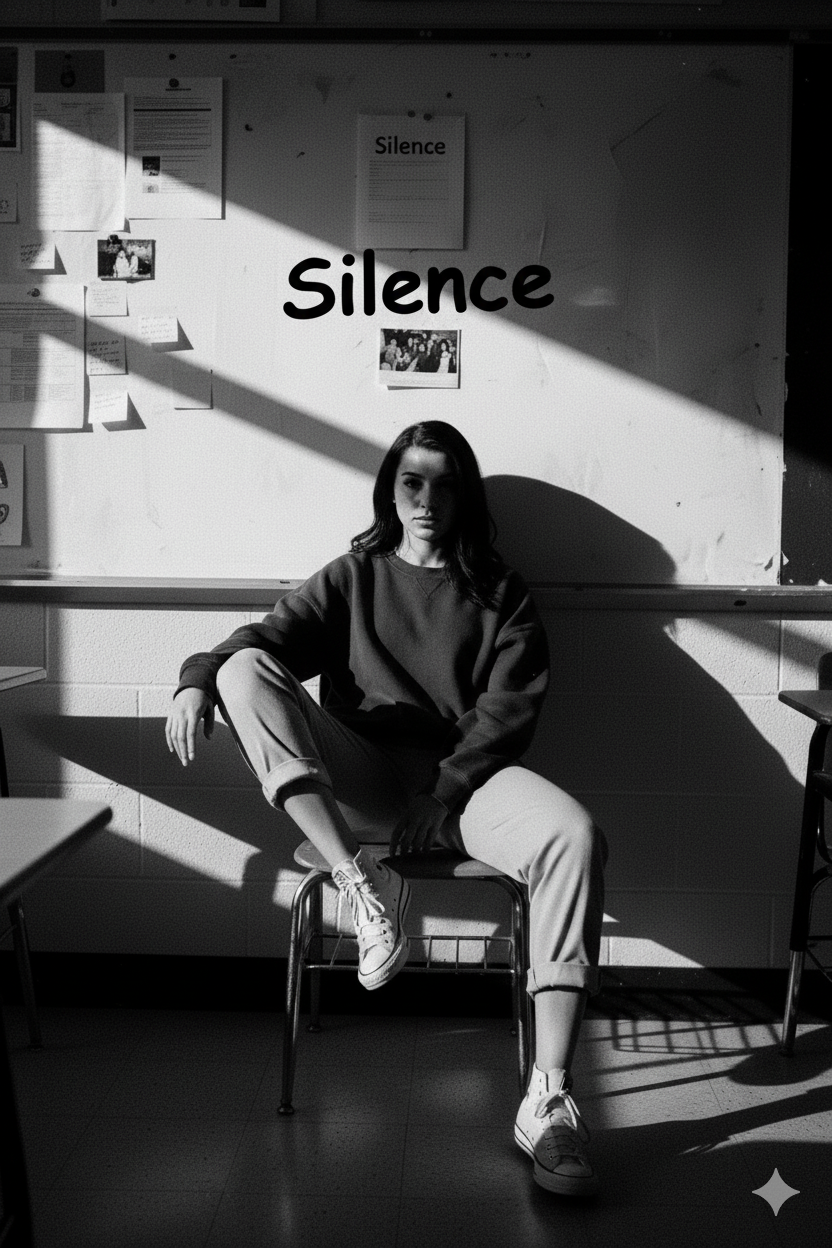 Enhance Image: Young Woman in Serene Classroom