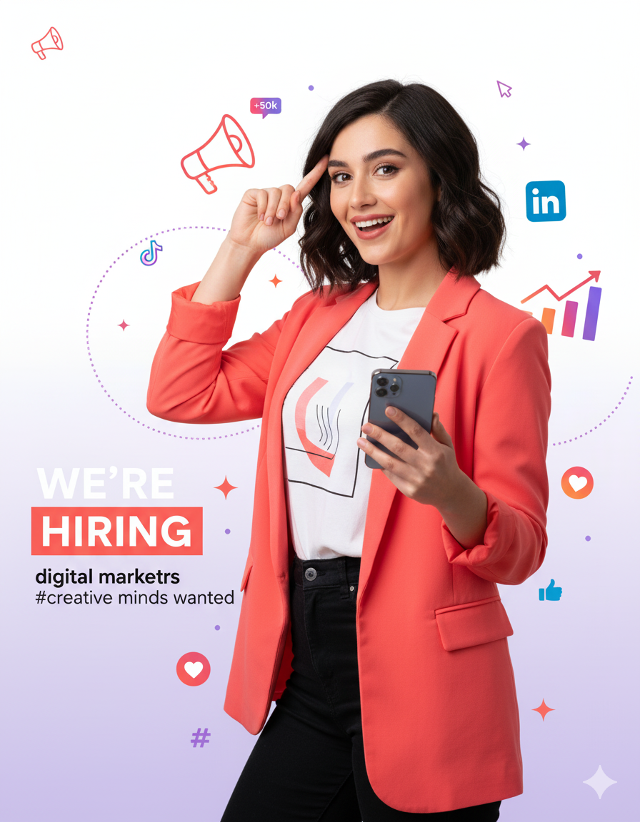 Dynamic Pose: Creative Professional Womans Lightbulb Moment