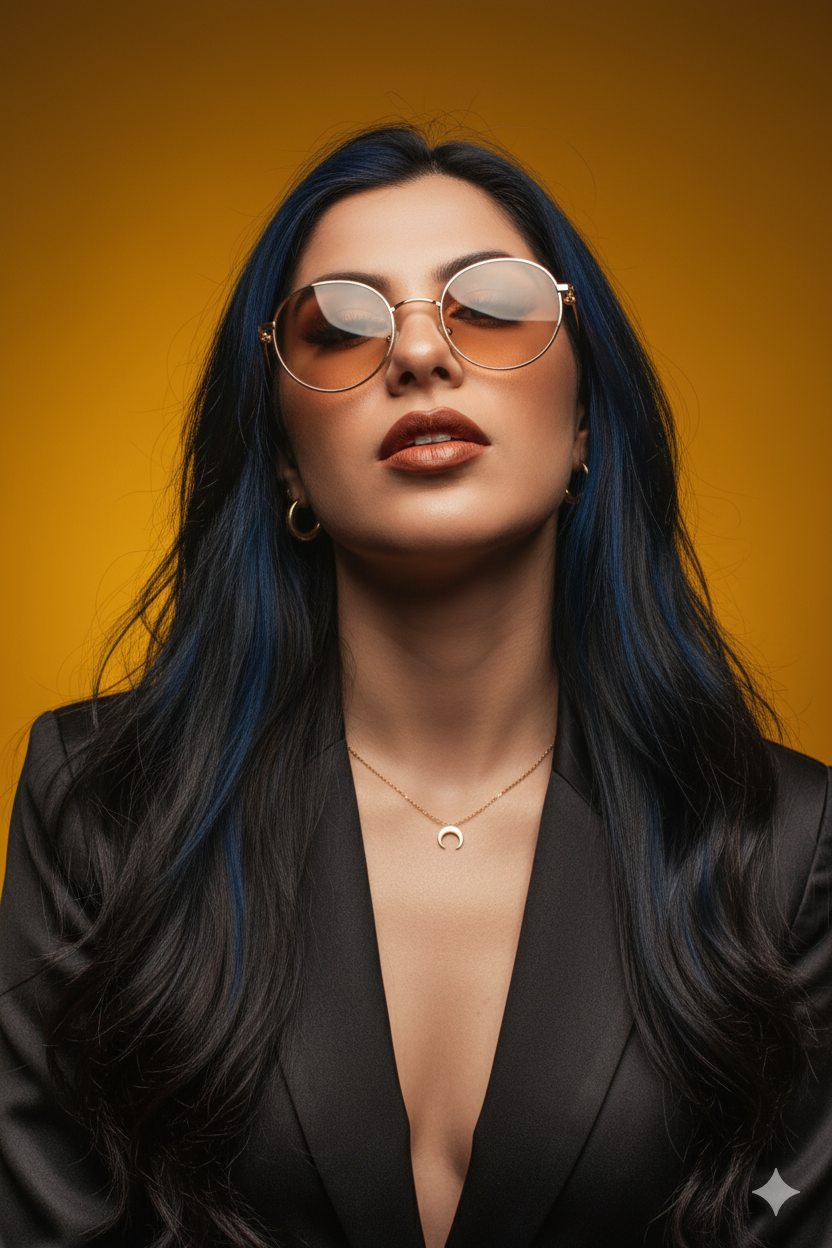 Confident Woman: Close-Up Portrait with Sunglasses