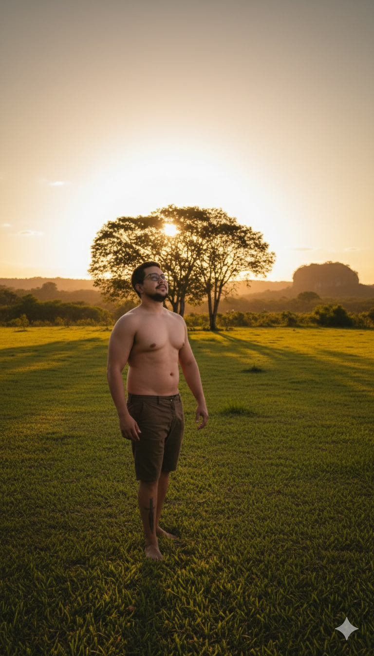Photoshop Woman into Chefchaouens Blue Streets at Golden Hour