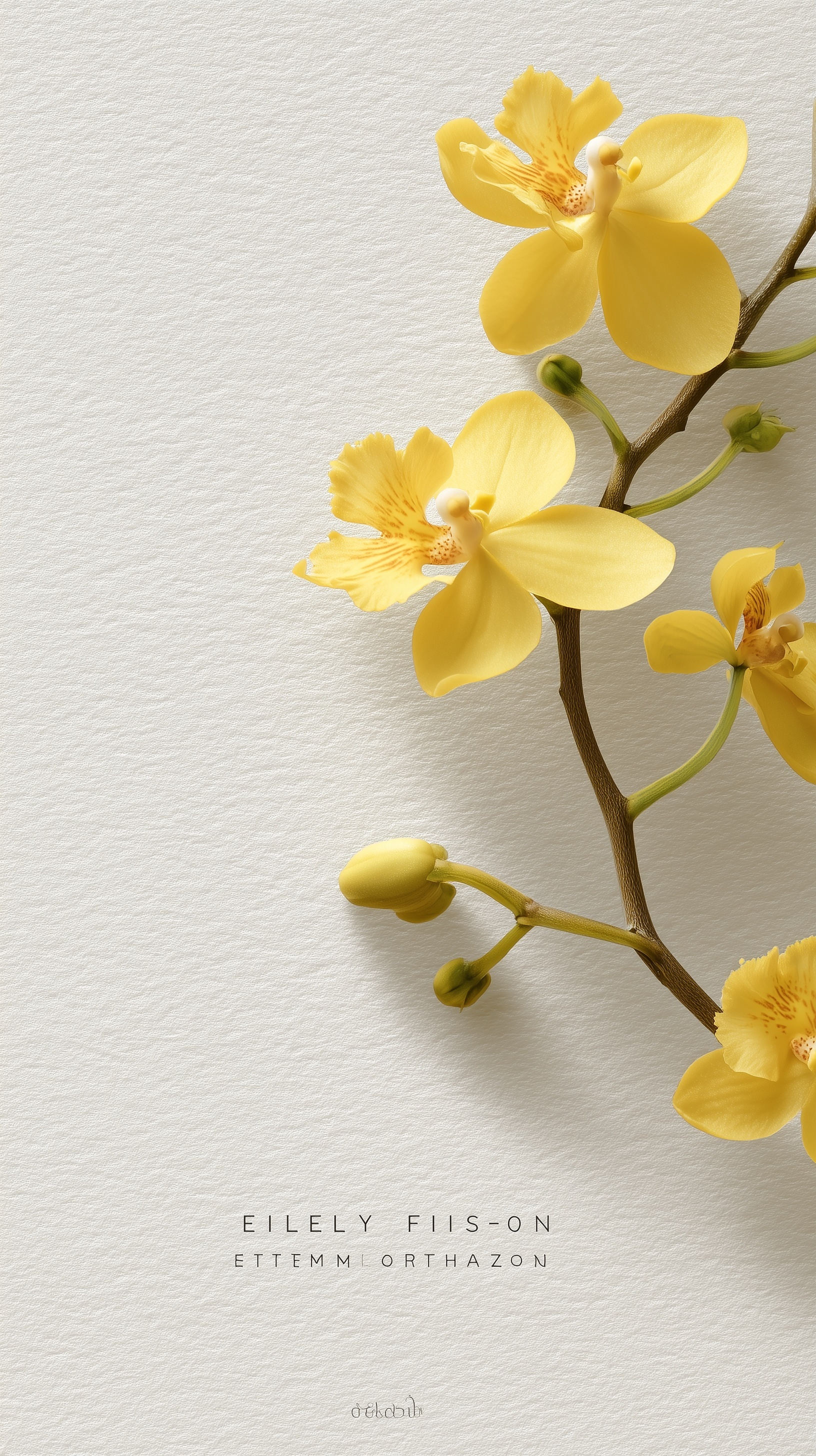 Elegant Ivory Wedding Paper with Orchid Detail