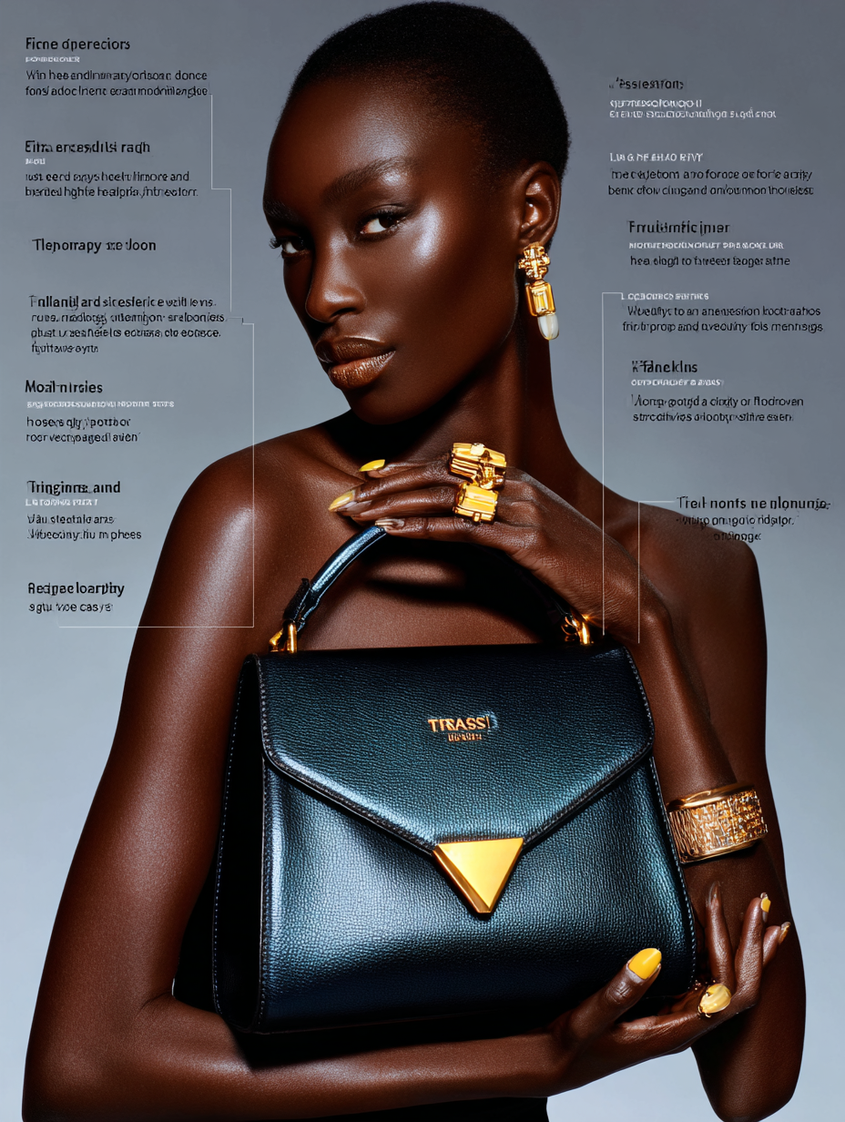 Elegant Luxury Handbag in Sculptural Pose