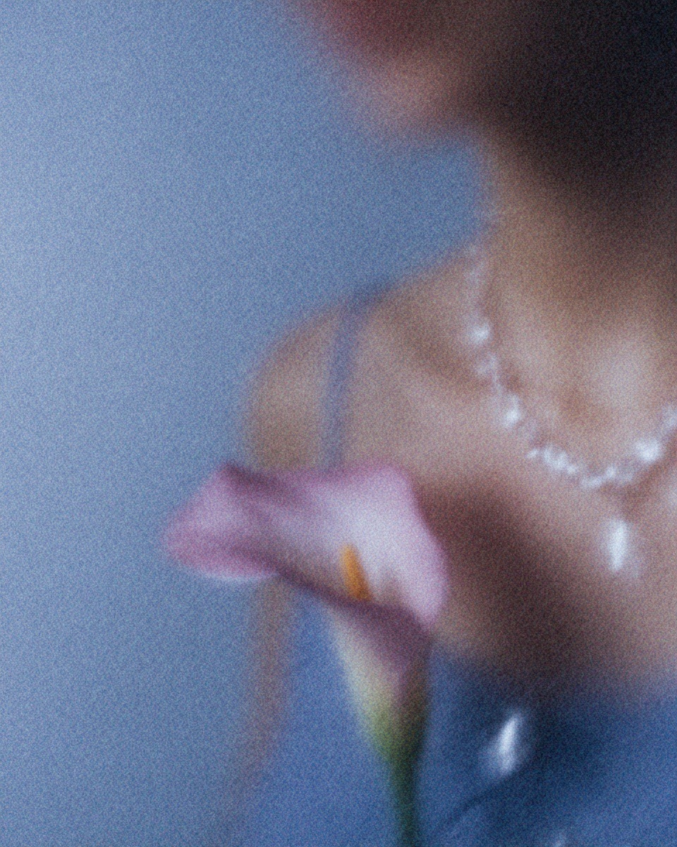 Elegant Pink Calla Lily Neckpiece with Pearls