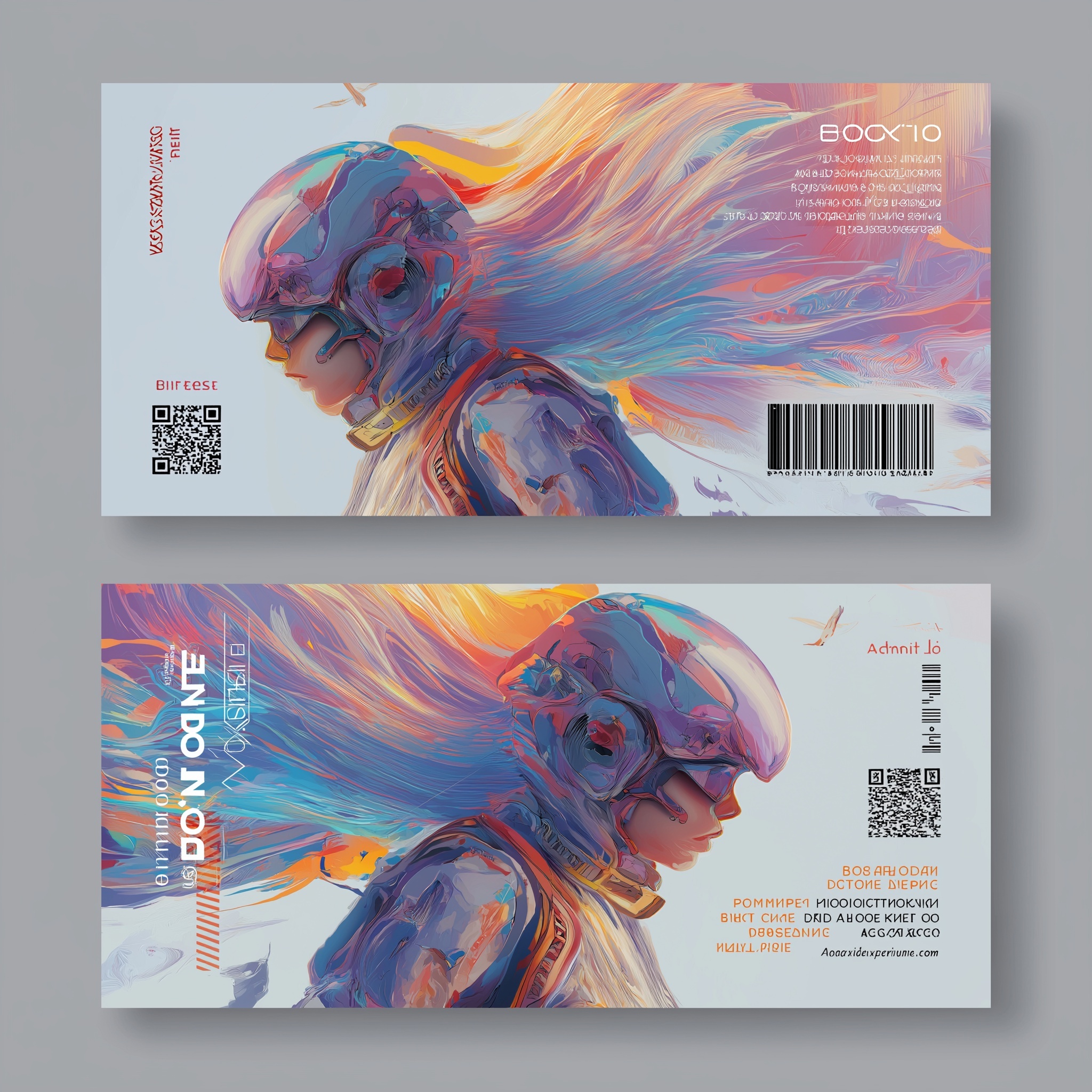 Энергичный дизайн подарочного билета на полёт