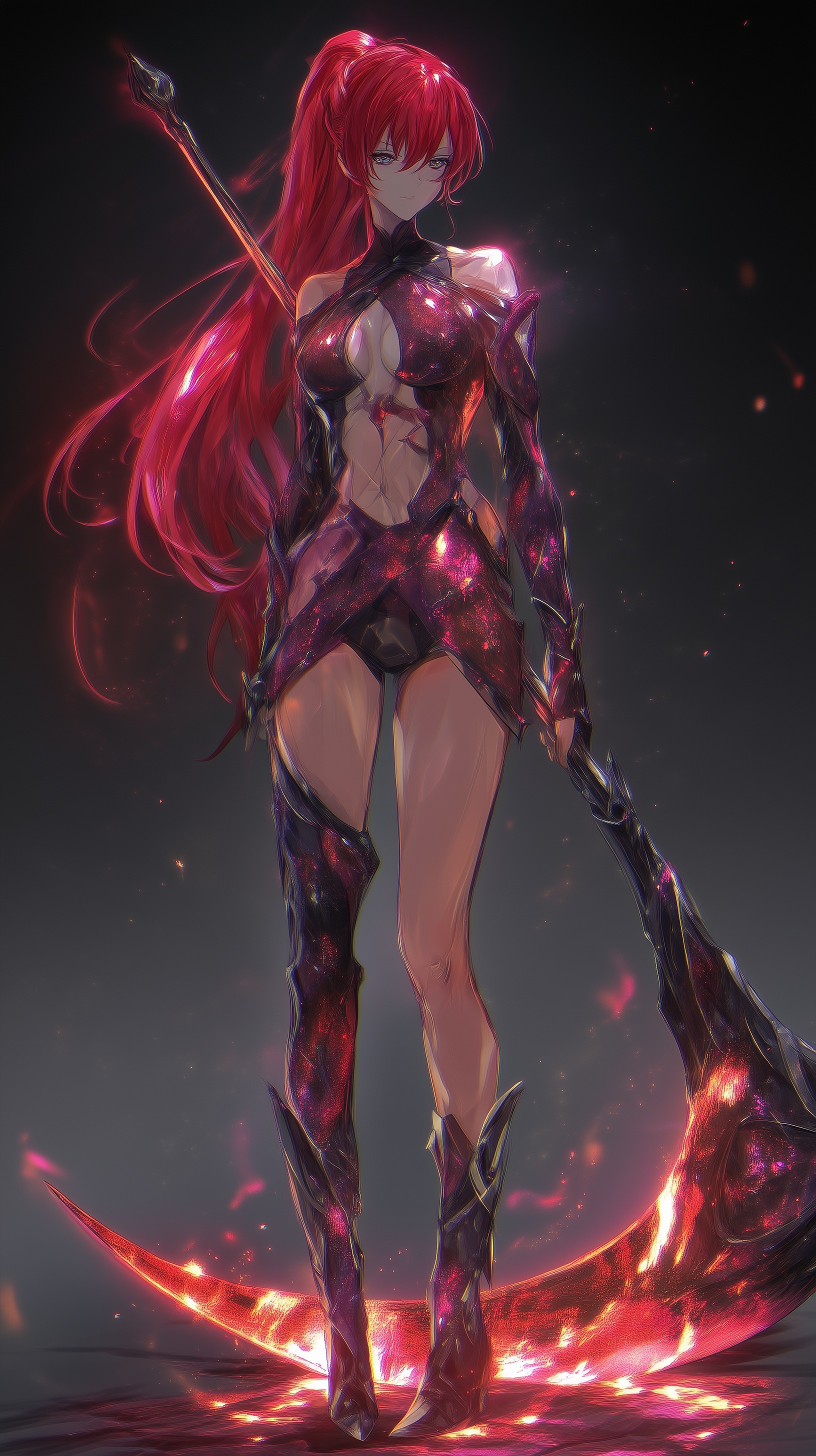 Epic Fire Goddess: Stunning 3D Anime Art