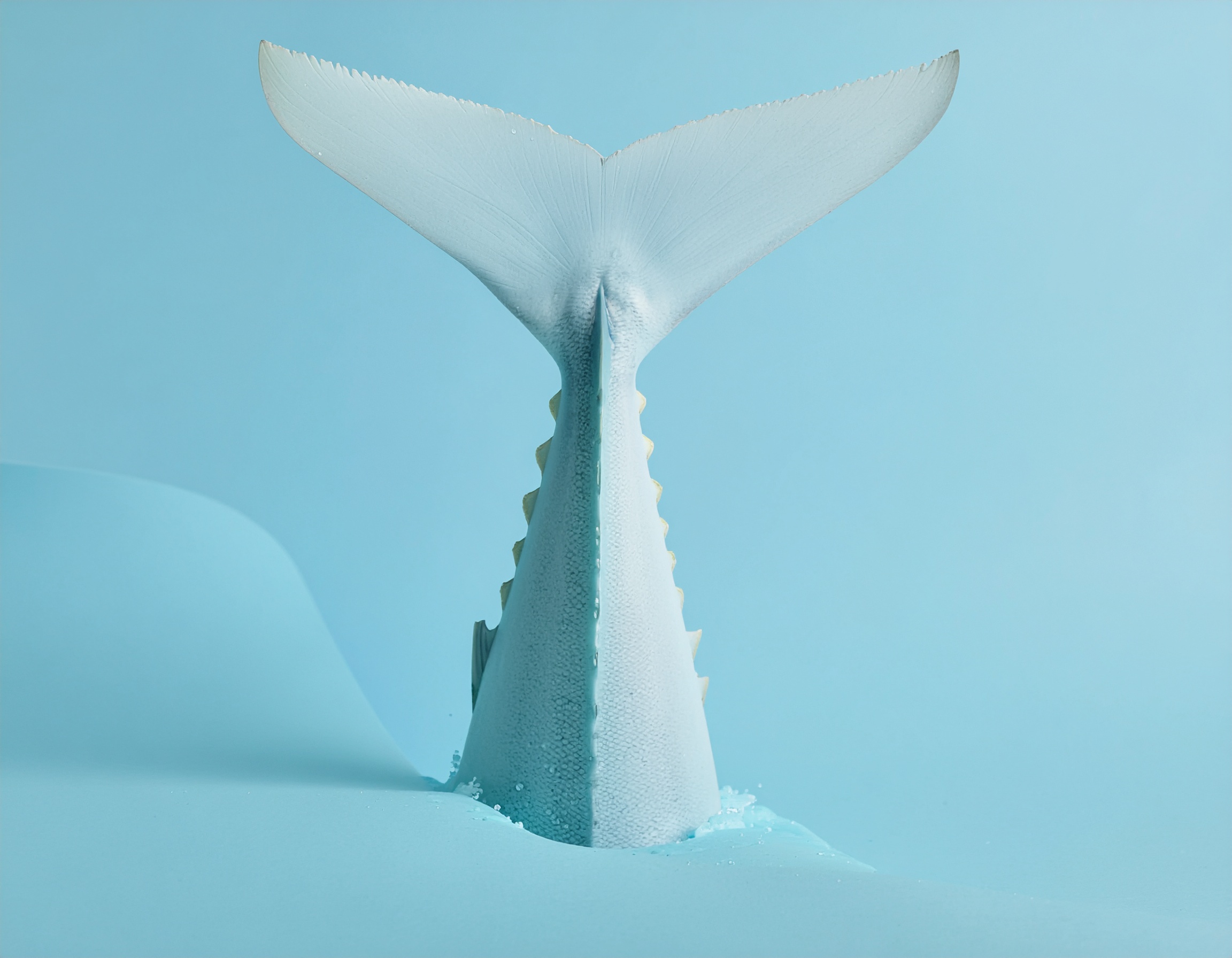 Tuna Tail Amidst Dynamic Waves