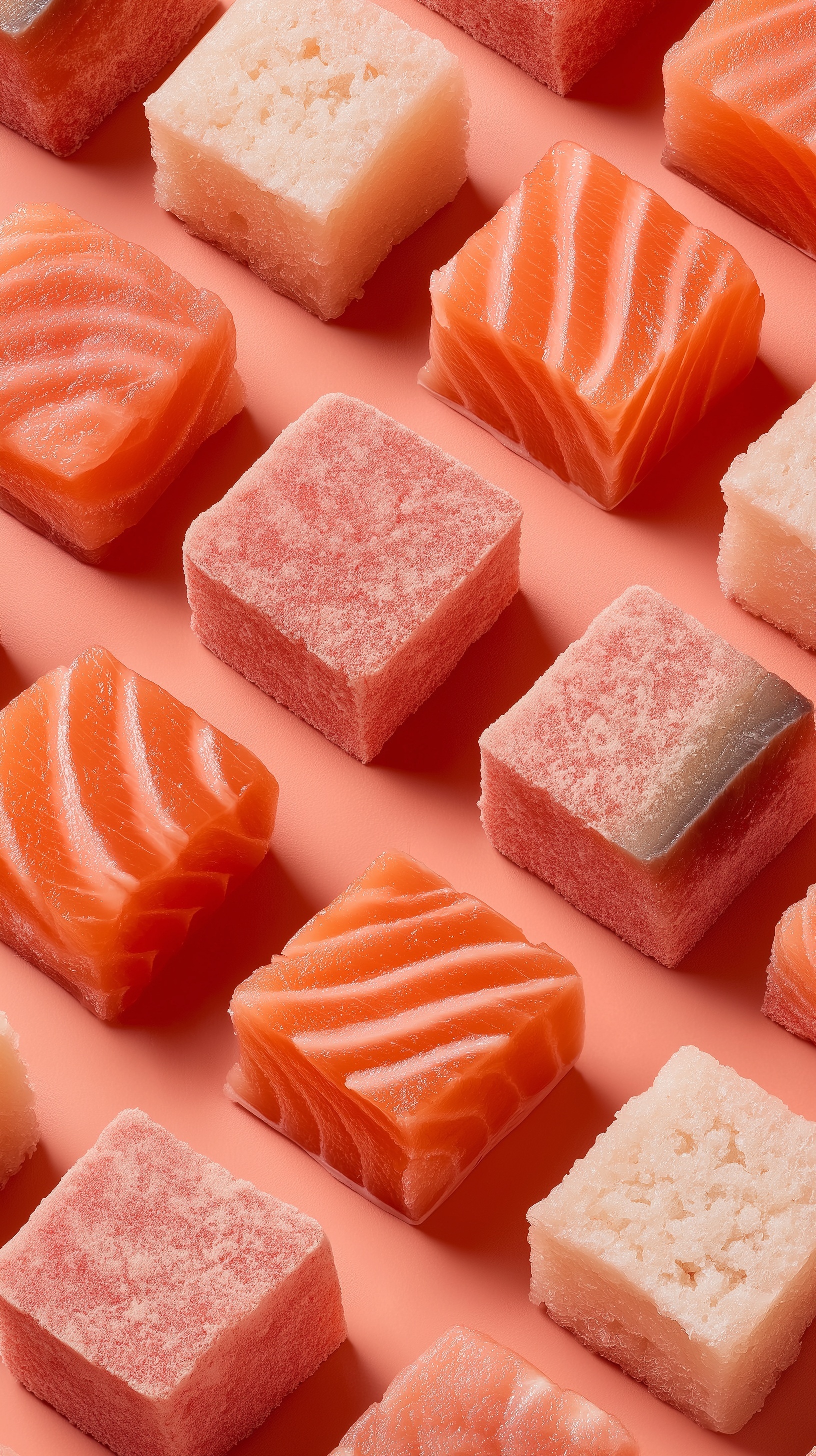 Fresh & Freeze-Dried Salmon: Visual Contrast Delight