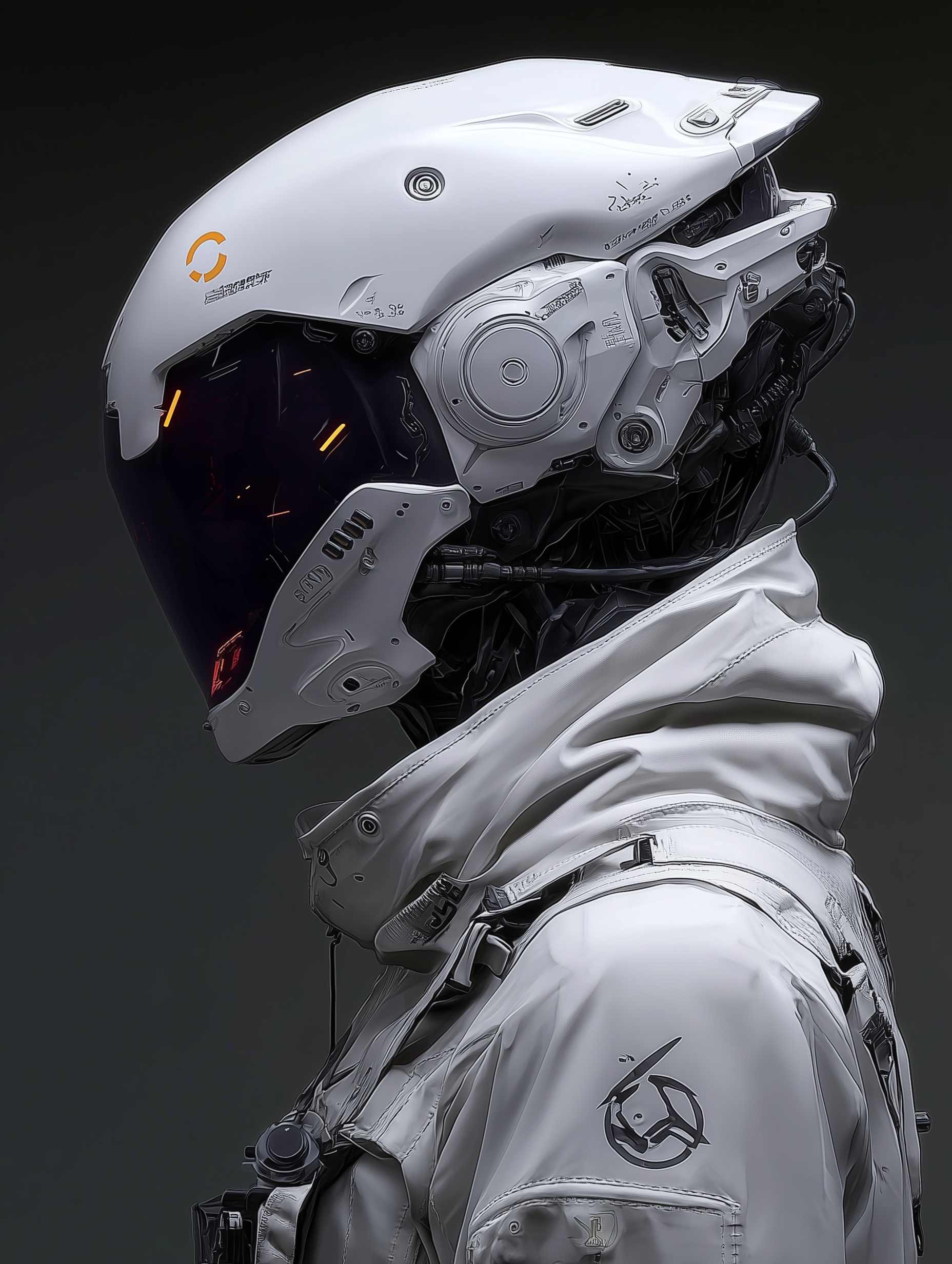 Futuristic Cybernetic Warrior Concept Art