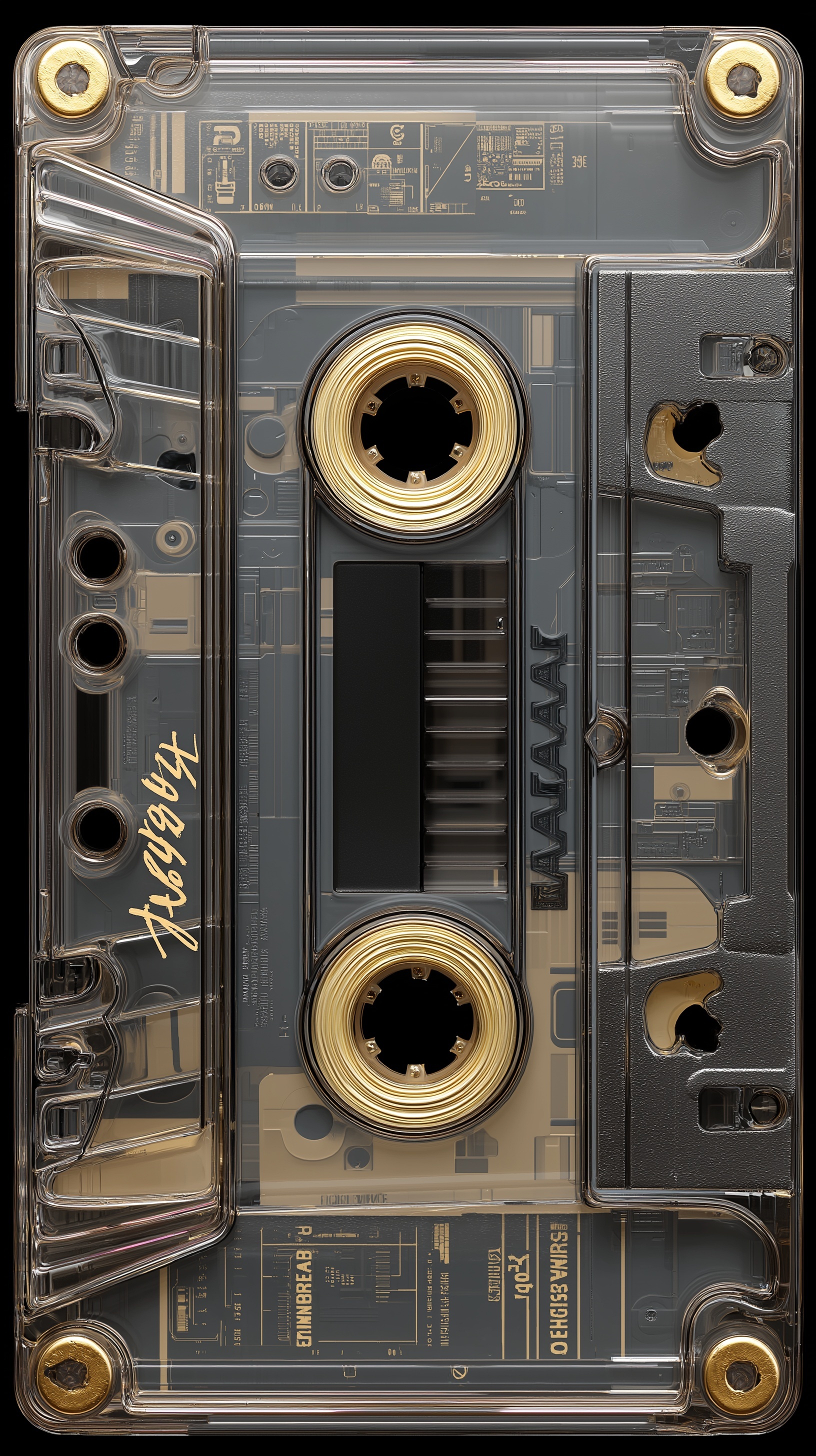 Futuristic Vintage Hip Hop Cassette Tape Design