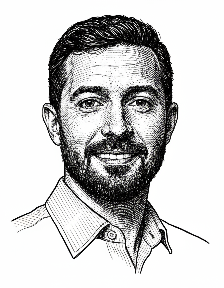 Enhanced Hatching Portrait with Simplified Outlines