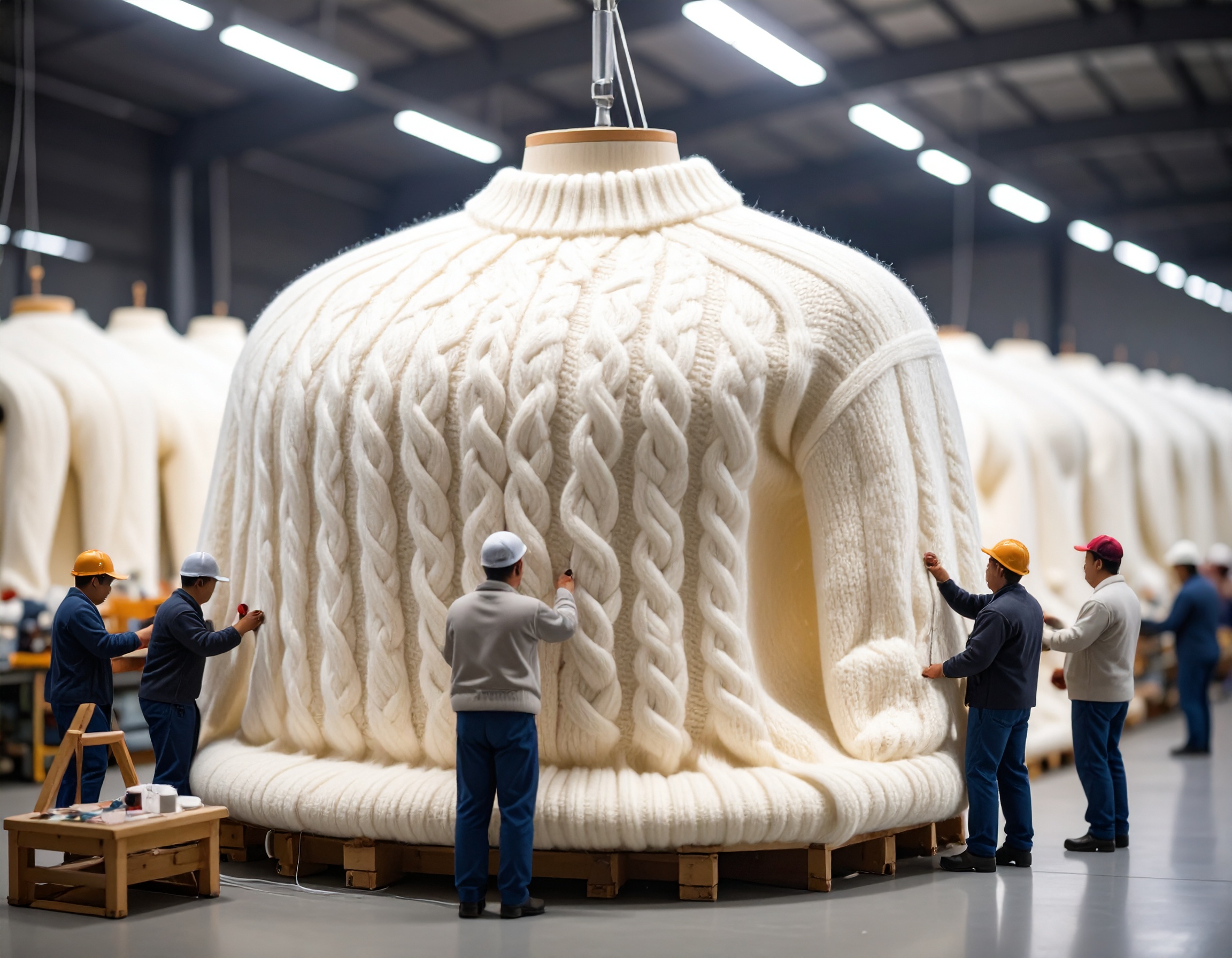 Knitting a Giant Sweater